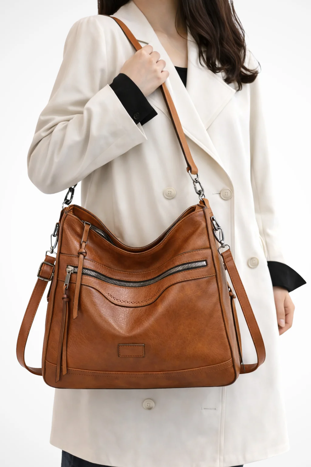 Ardelle | Women Zip Detail Slouchy Shoulder Bag - Image 5