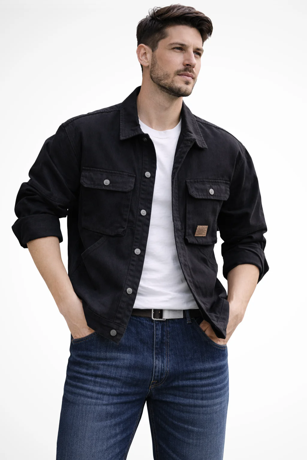 Brody | Men Relaxed Fit Multi Pocket Denim Jacket - Image 3