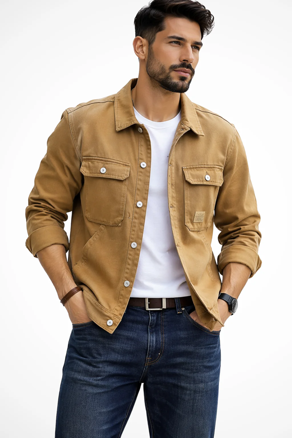 Brody | Men Relaxed Fit Multi Pocket Denim Jacket - Image 5