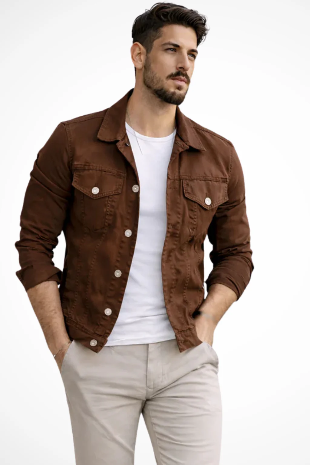 Brody | Men Relaxed Fit Multi Pocket Denim Jacket - Image 7
