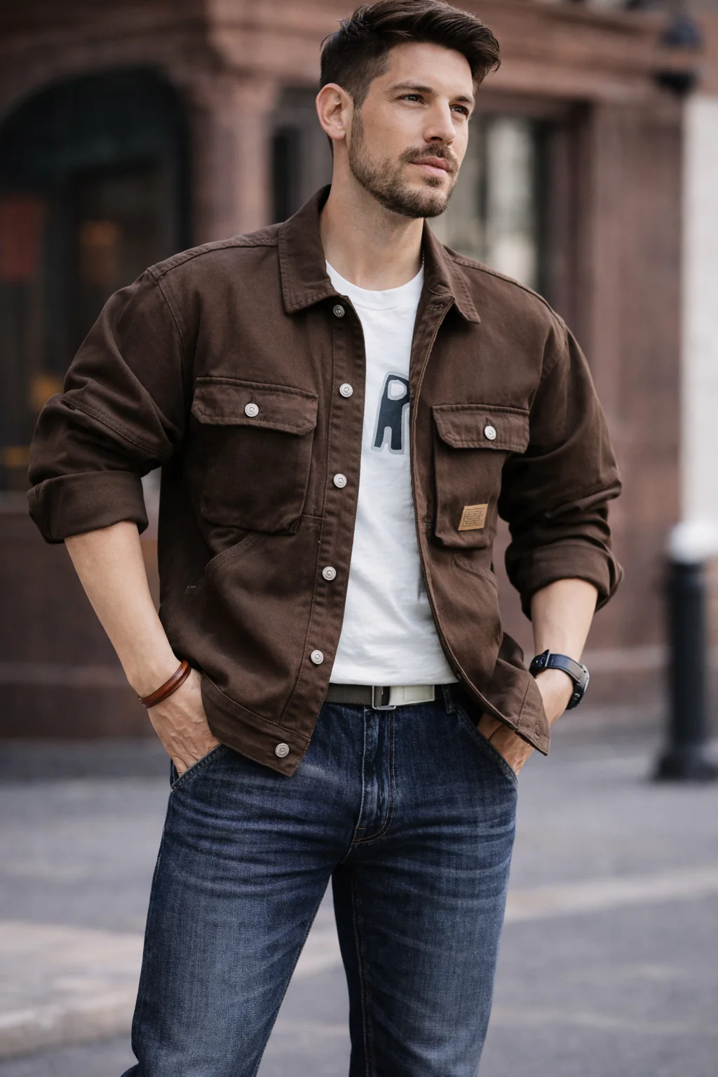 Brody | Men Relaxed Fit Multi Pocket Denim Jacket - Image 8