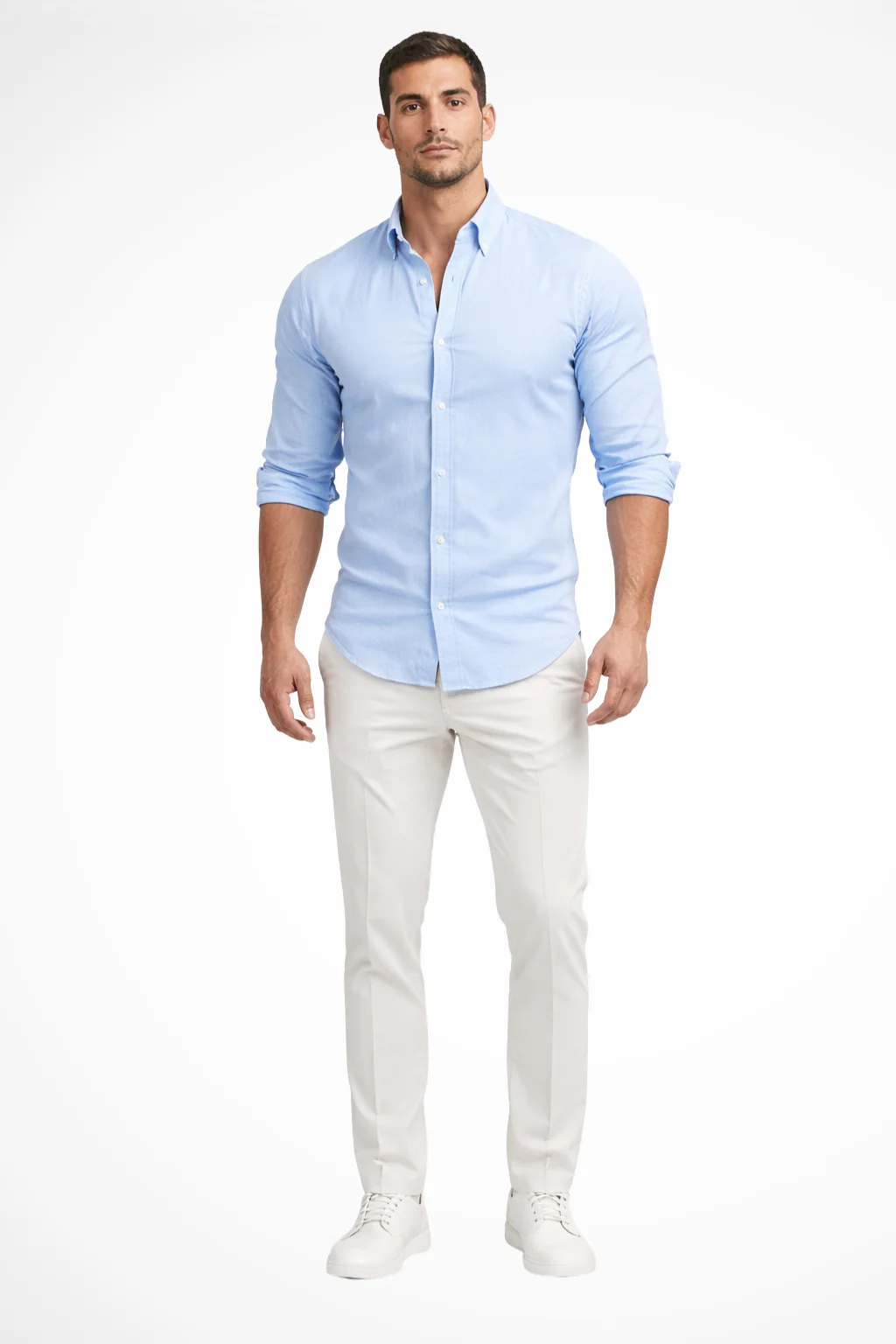 Callum | Men Loose Fit Long Sleeve Cotton Lapel Casual Summer Shirt - Image 12