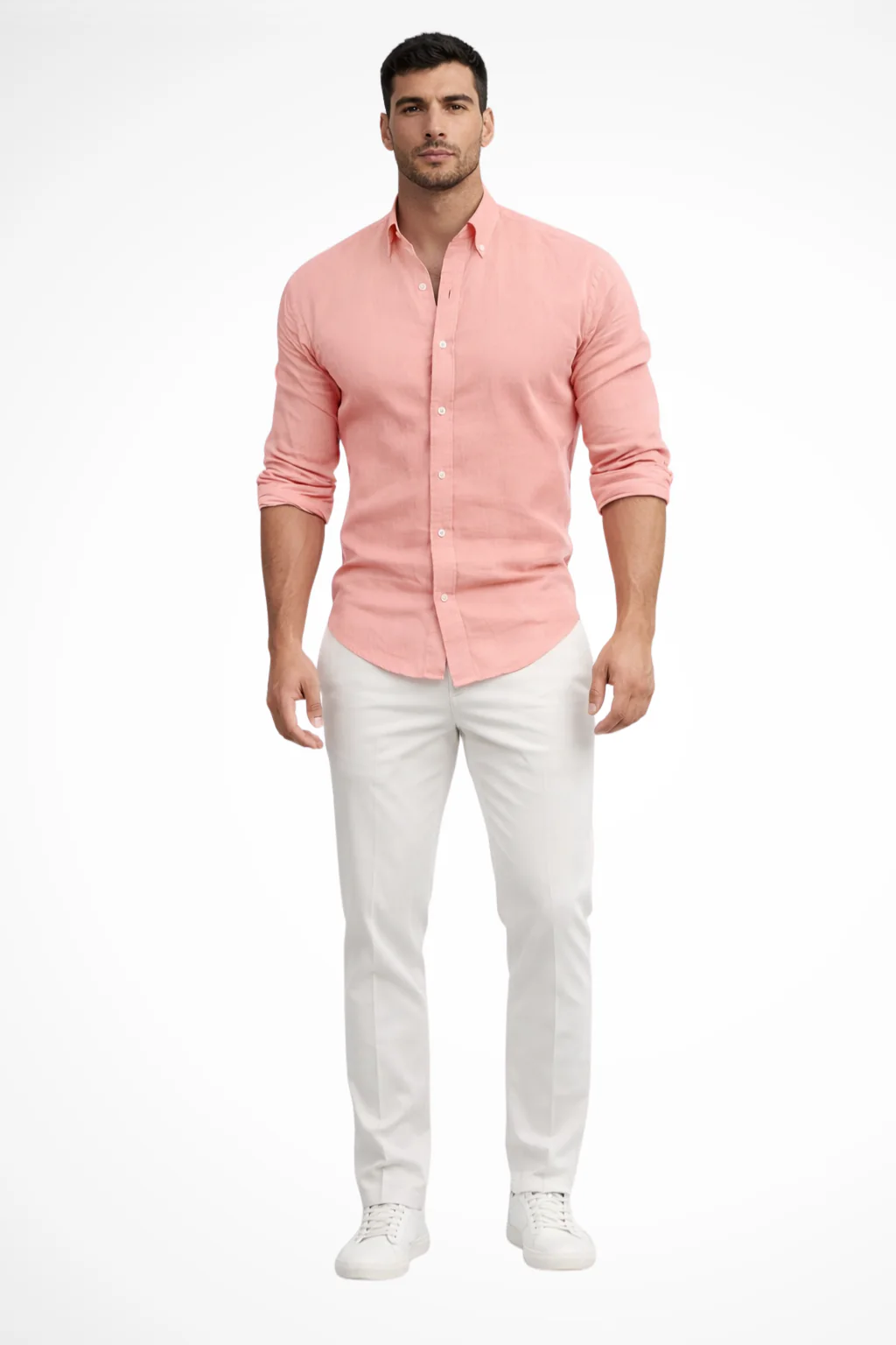 Callum | Men Loose Fit Long Sleeve Cotton Lapel Casual Summer Shirt - Image 3