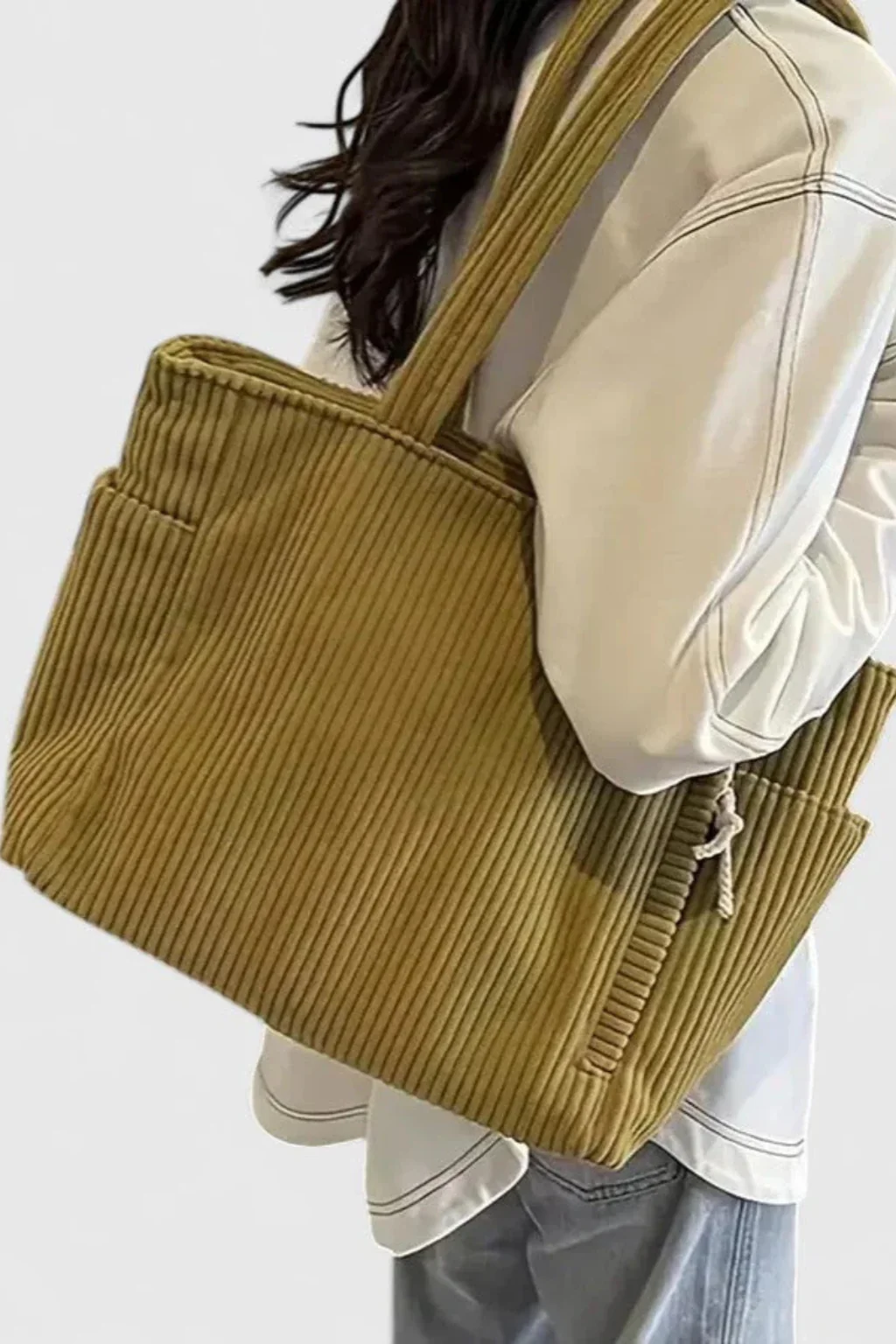 Cordelia | Women Corduroy Everyday Tote Bag - Image 7