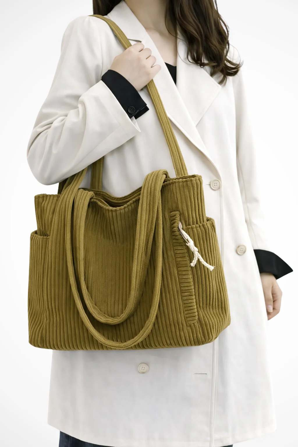 Cordelia | Women Corduroy Everyday Tote Bag - Image 8