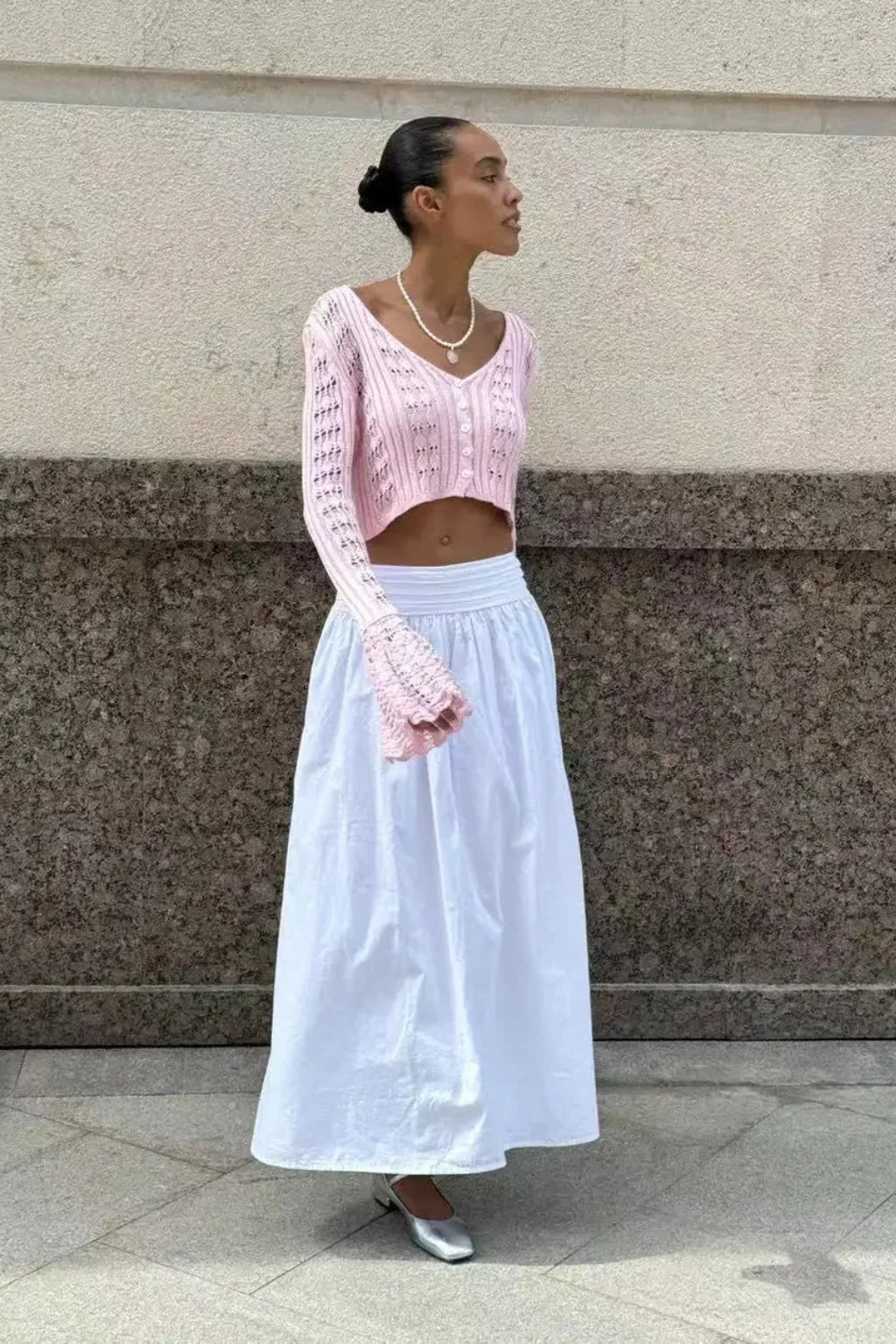 Daphne | Women Crochet Cardigan with Bell Sleeve Detail - Image 16