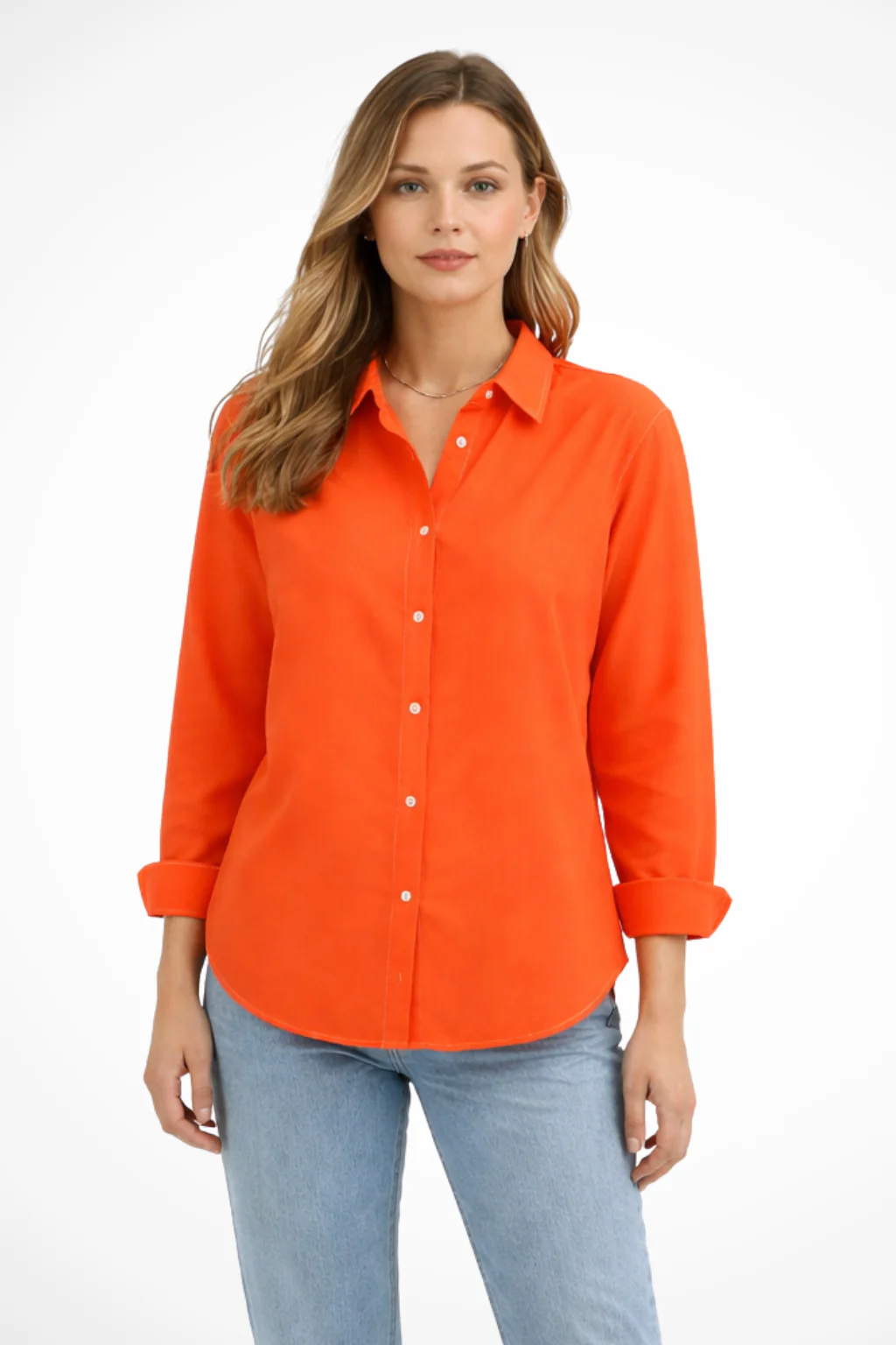 Darcy | Women Relaxed Fit Long Sleeve Collared Button Down Shirt - Image 7
