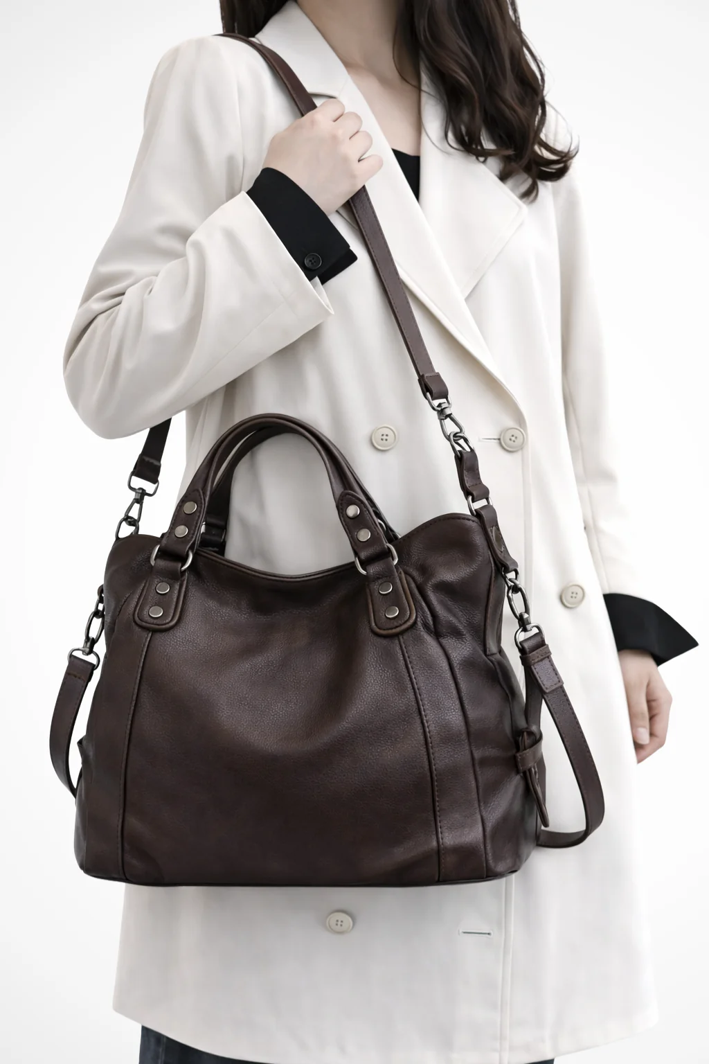 Elowen | Women Stud Detail Shoulder Bag - Image 4