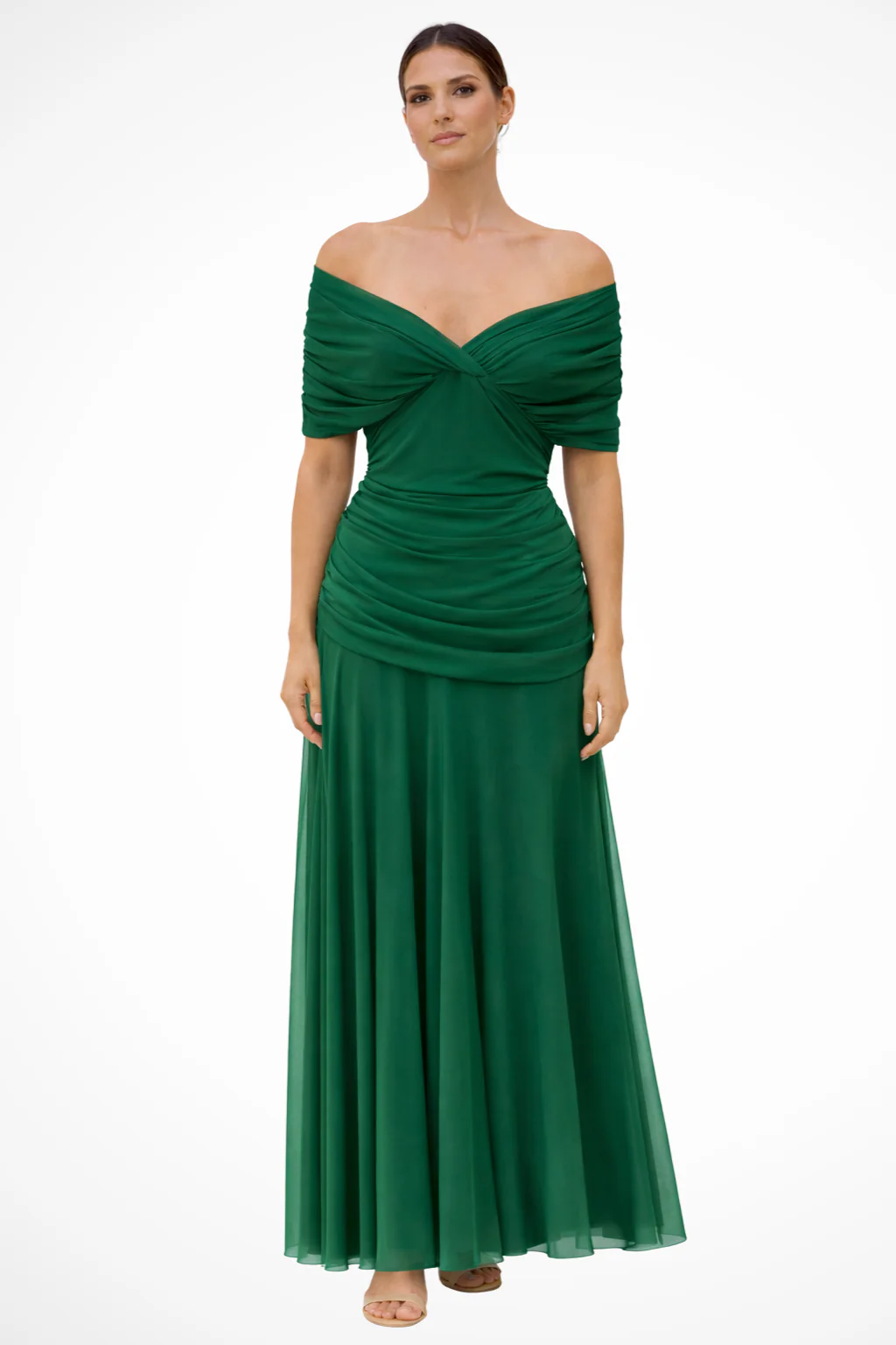 Gaby | Women Elegant Off-Shoulder Pleated Summer Dress - Image 3