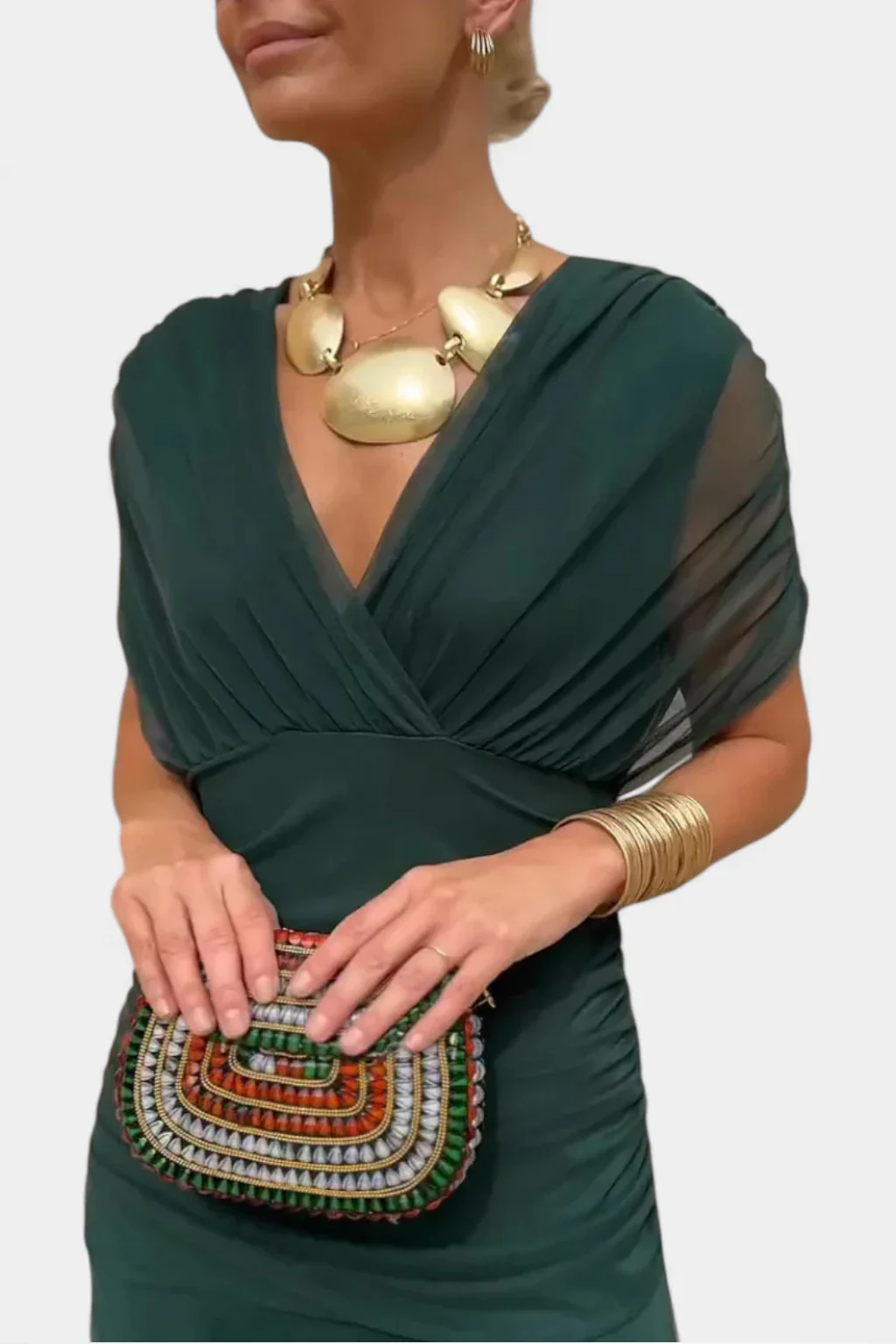 Gaby | Women Elegant Off-Shoulder Pleated Summer Dress - Image 4