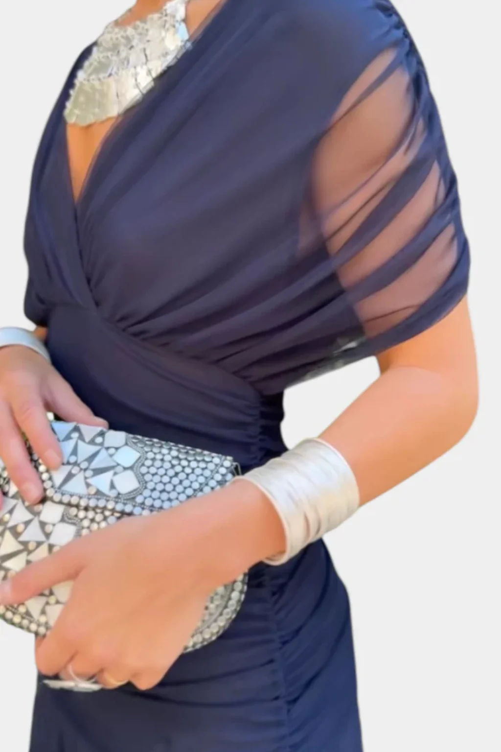 Gaby | Women Elegant Off-Shoulder Pleated Summer Dress - Image 8