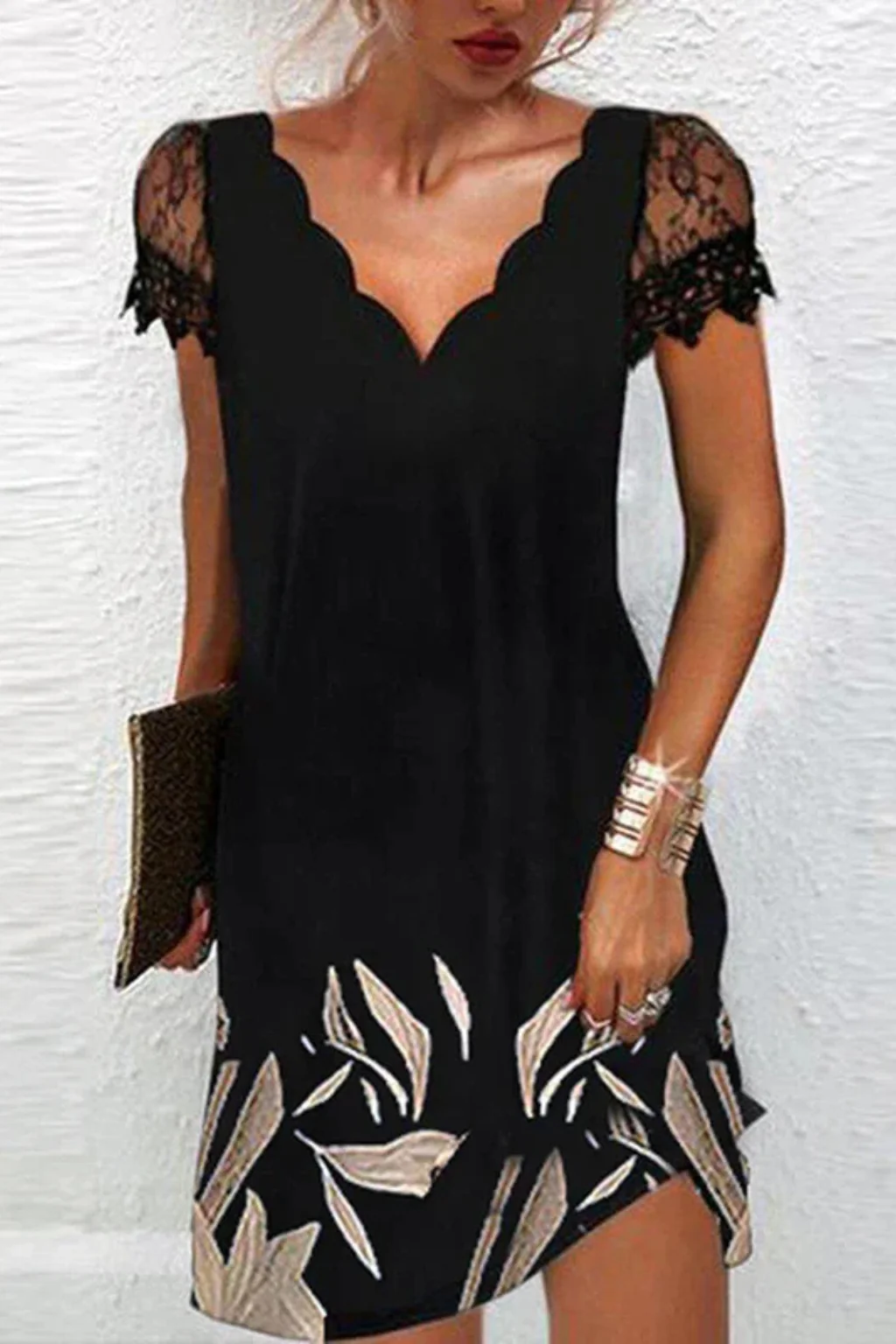 Harriet | Women Lace Sleeve Midi Wedding Guest Dress - Image 7