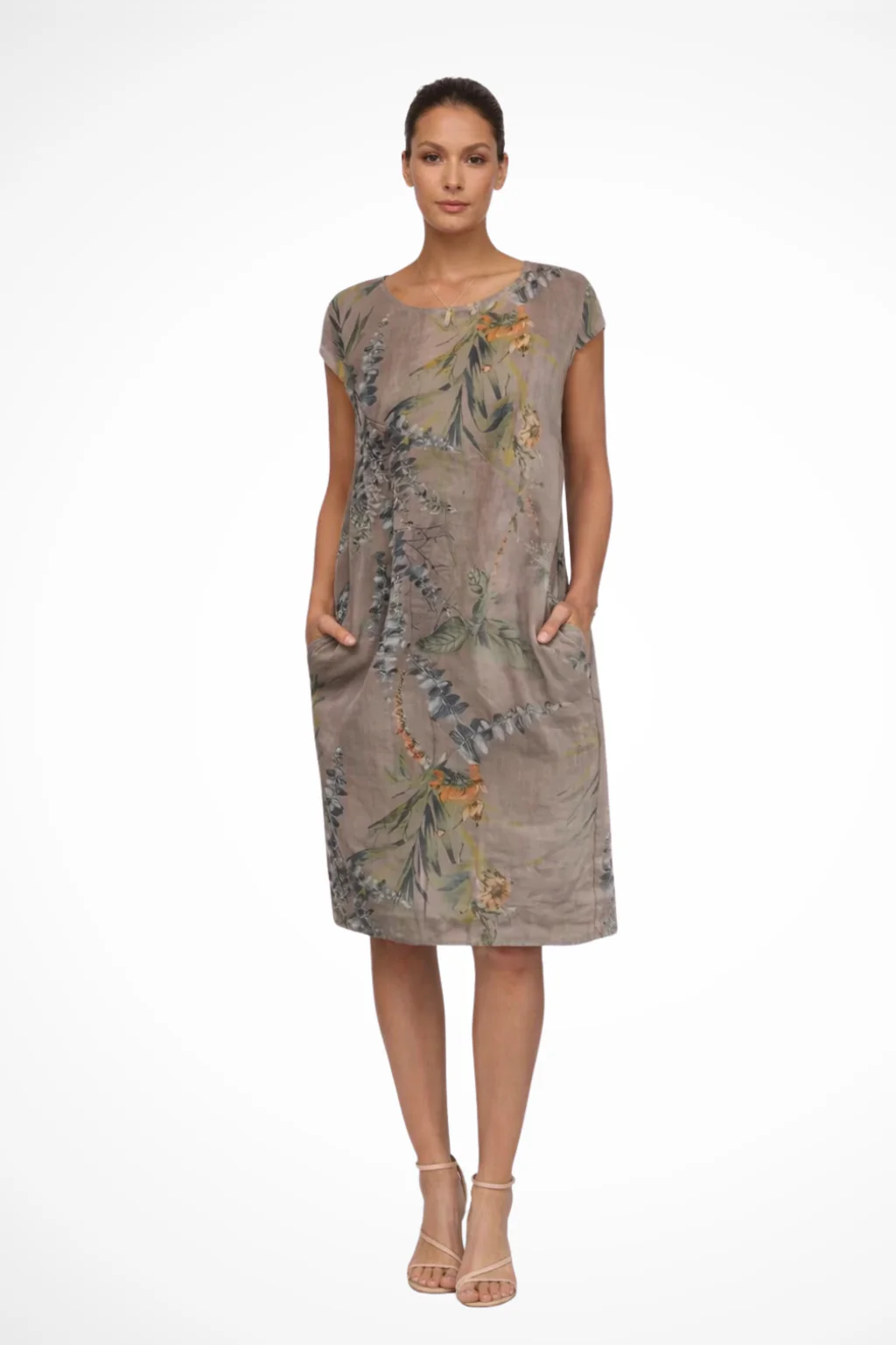 Ivy | Women Casual Relaxed Fit Summer Dress with Botanical Print - Image 3