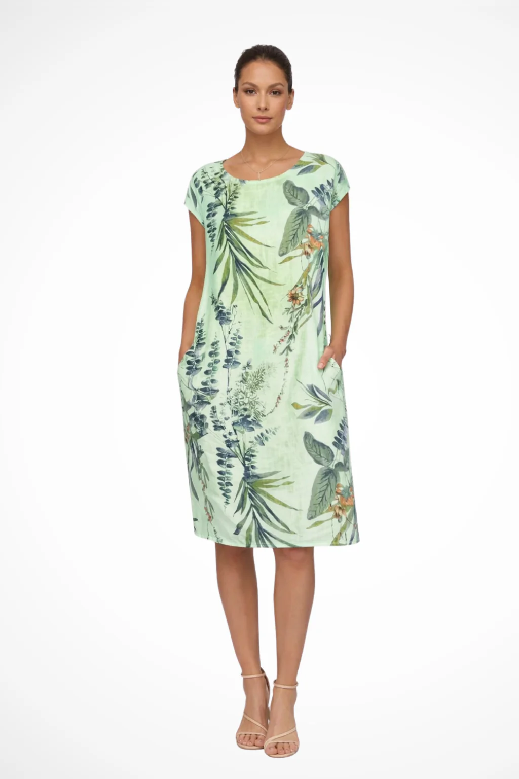 Ivy | Women Casual Relaxed Fit Summer Dress with Botanical Print - Image 7