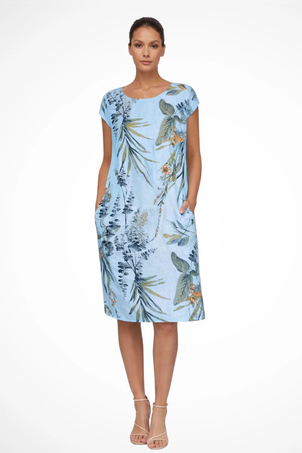 Ivy | Women Casual Relaxed Fit Summer Dress with Botanical Print - Image 8