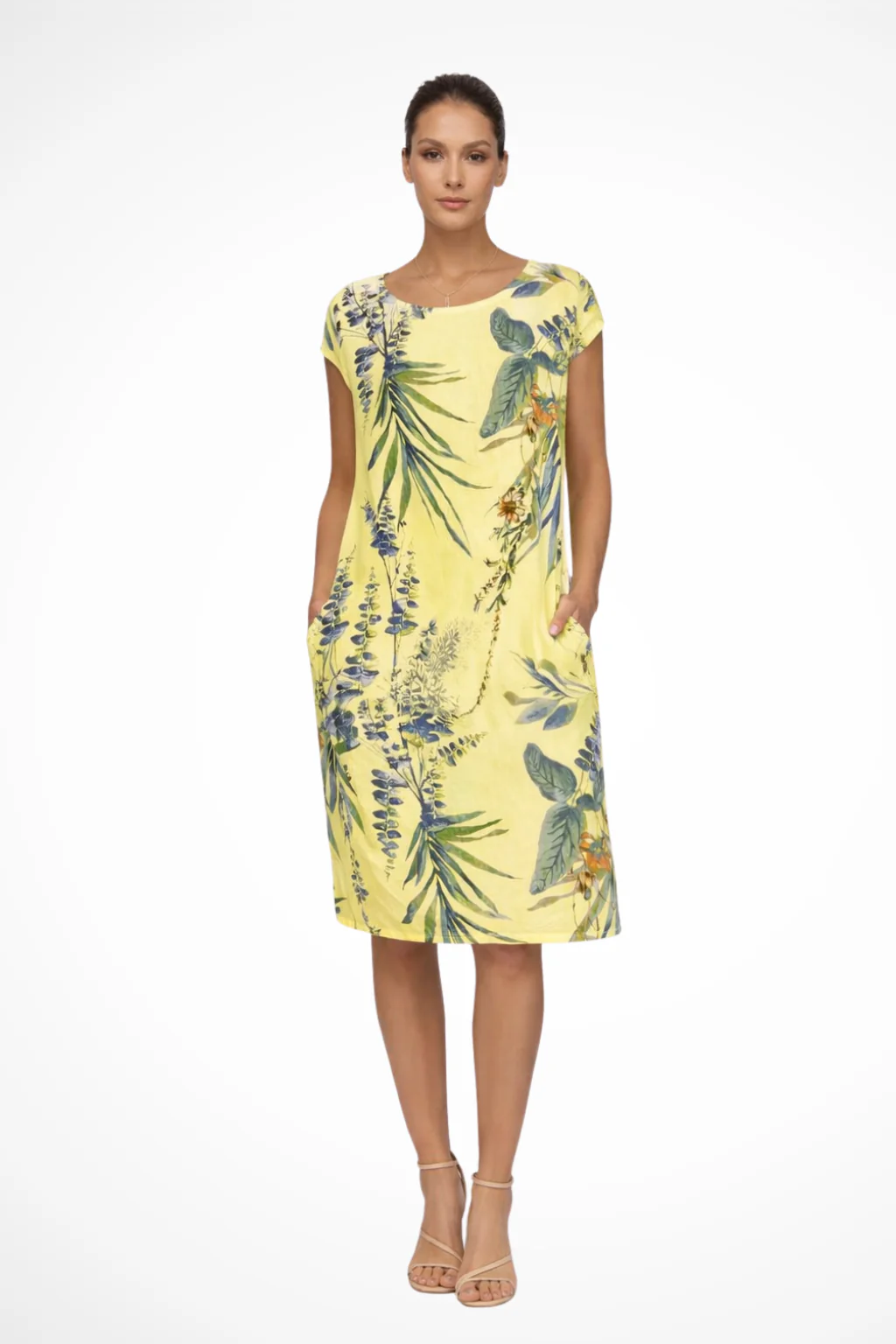 Ivy | Women Casual Relaxed Fit Summer Dress with Botanical Print - Image 9