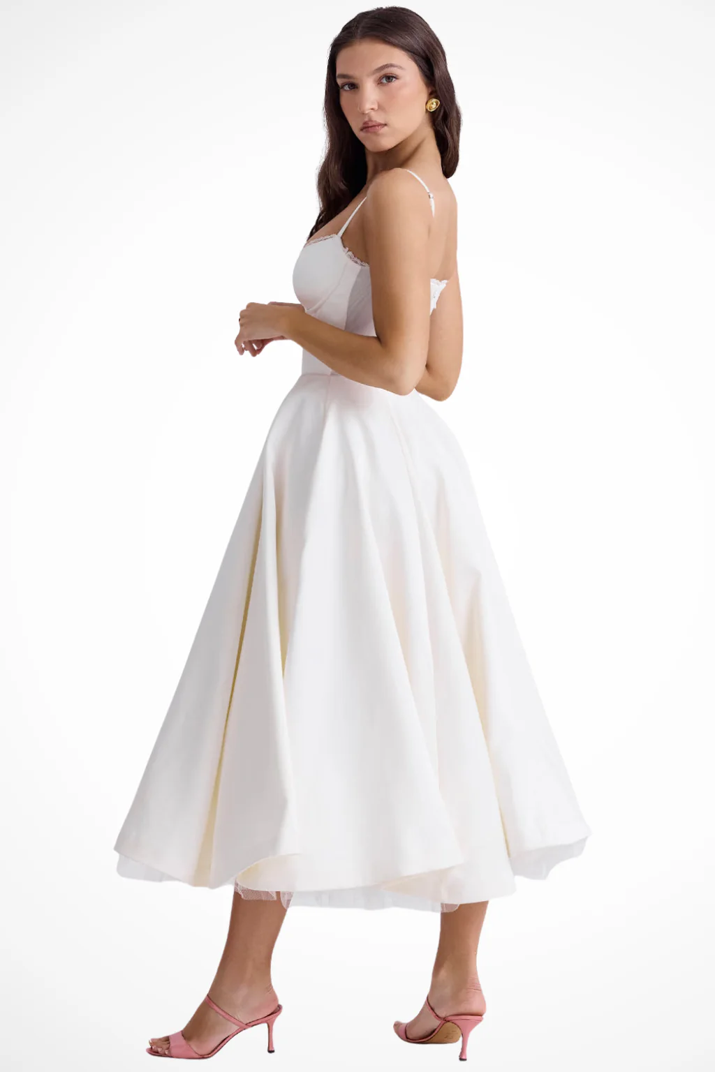 June | Women Corset Wedding Guest Midi Dress - Image 11