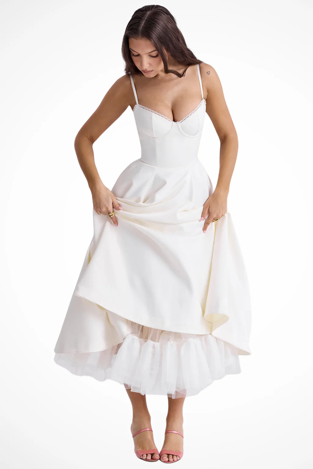 June | Women Corset Wedding Guest Midi Dress - Image 12