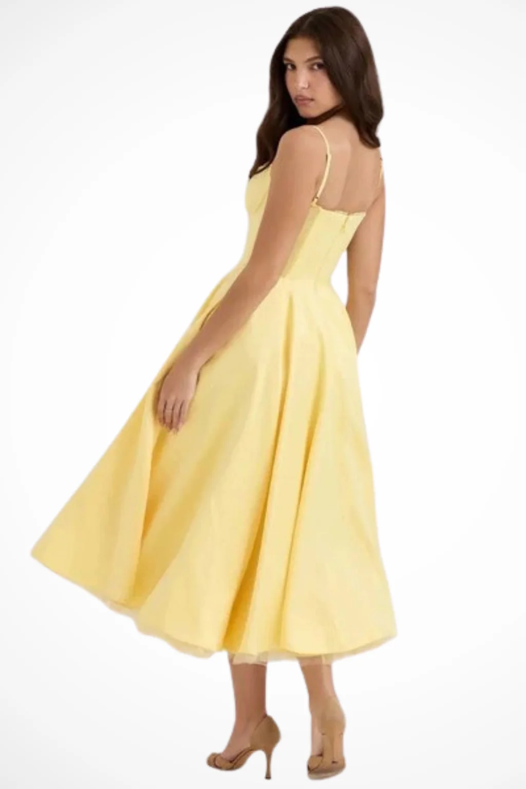 June | Women Corset Wedding Guest Midi Dress - Image 15