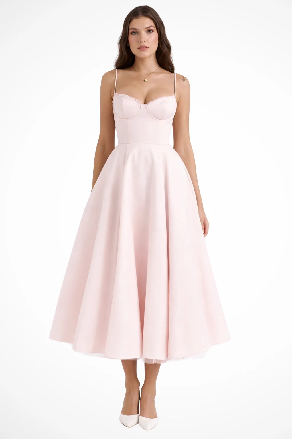 June | Women Corset Wedding Guest Midi Dress - Image 21