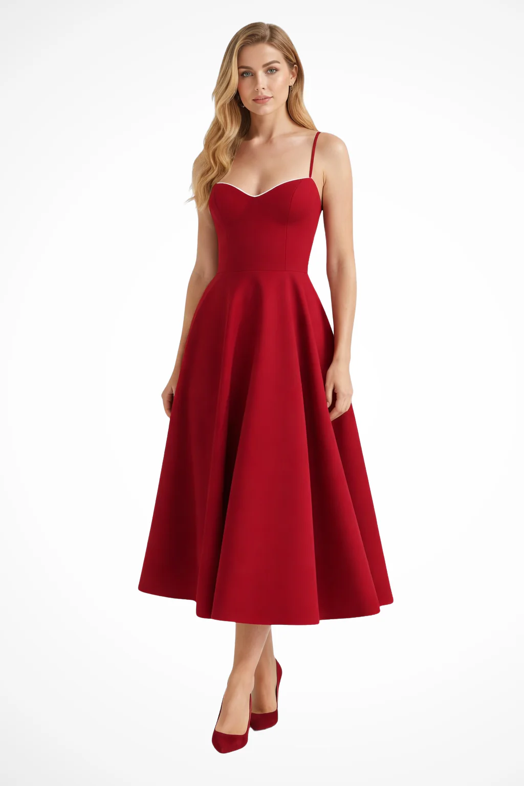 June | Women Corset Wedding Guest Midi Dress - Image 4