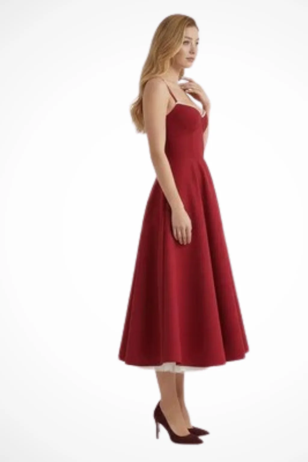 June | Women Corset Wedding Guest Midi Dress - Image 5