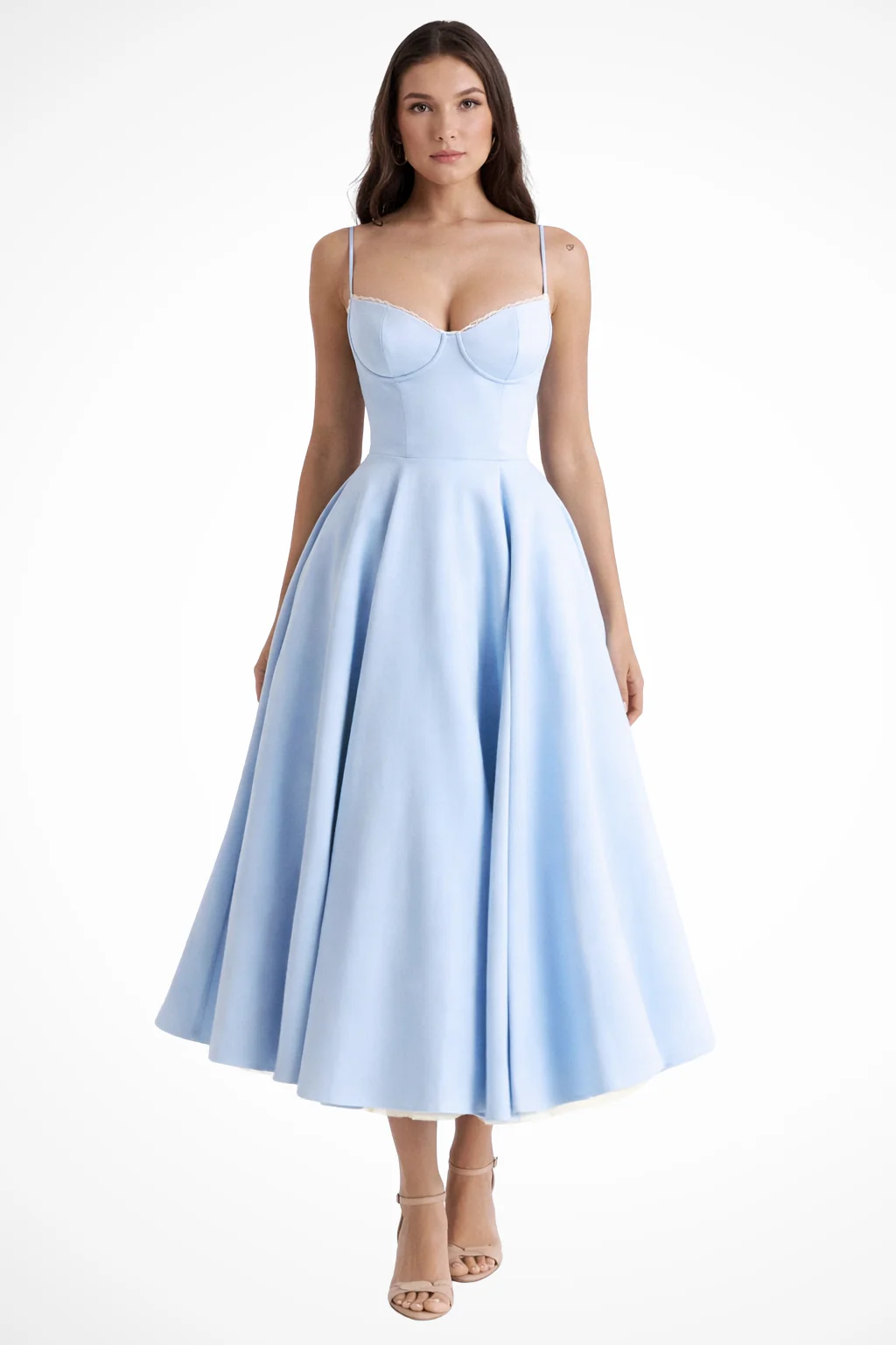 June | Women Corset Wedding Guest Midi Dress - Image 8