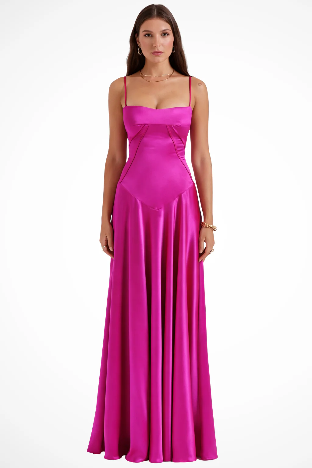 Lorenna | Women Satin Corset Wedding Guest Maxi Dress - Image 18