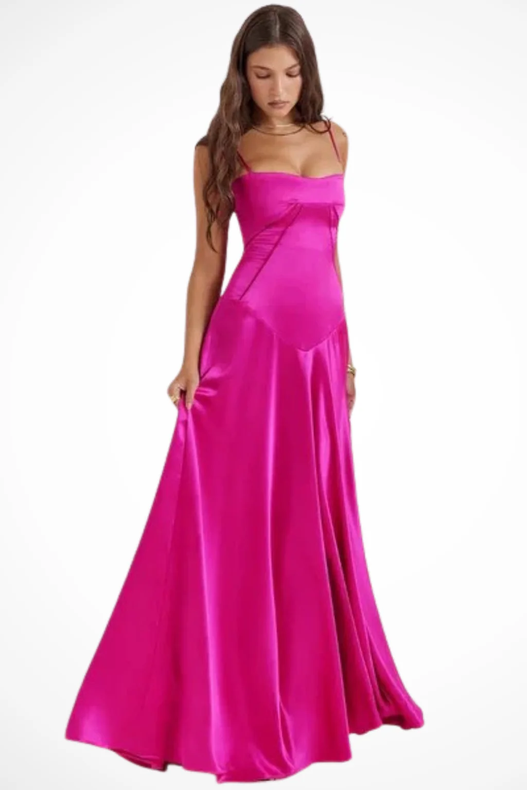 Lorenna | Women Satin Corset Wedding Guest Maxi Dress - Image 21