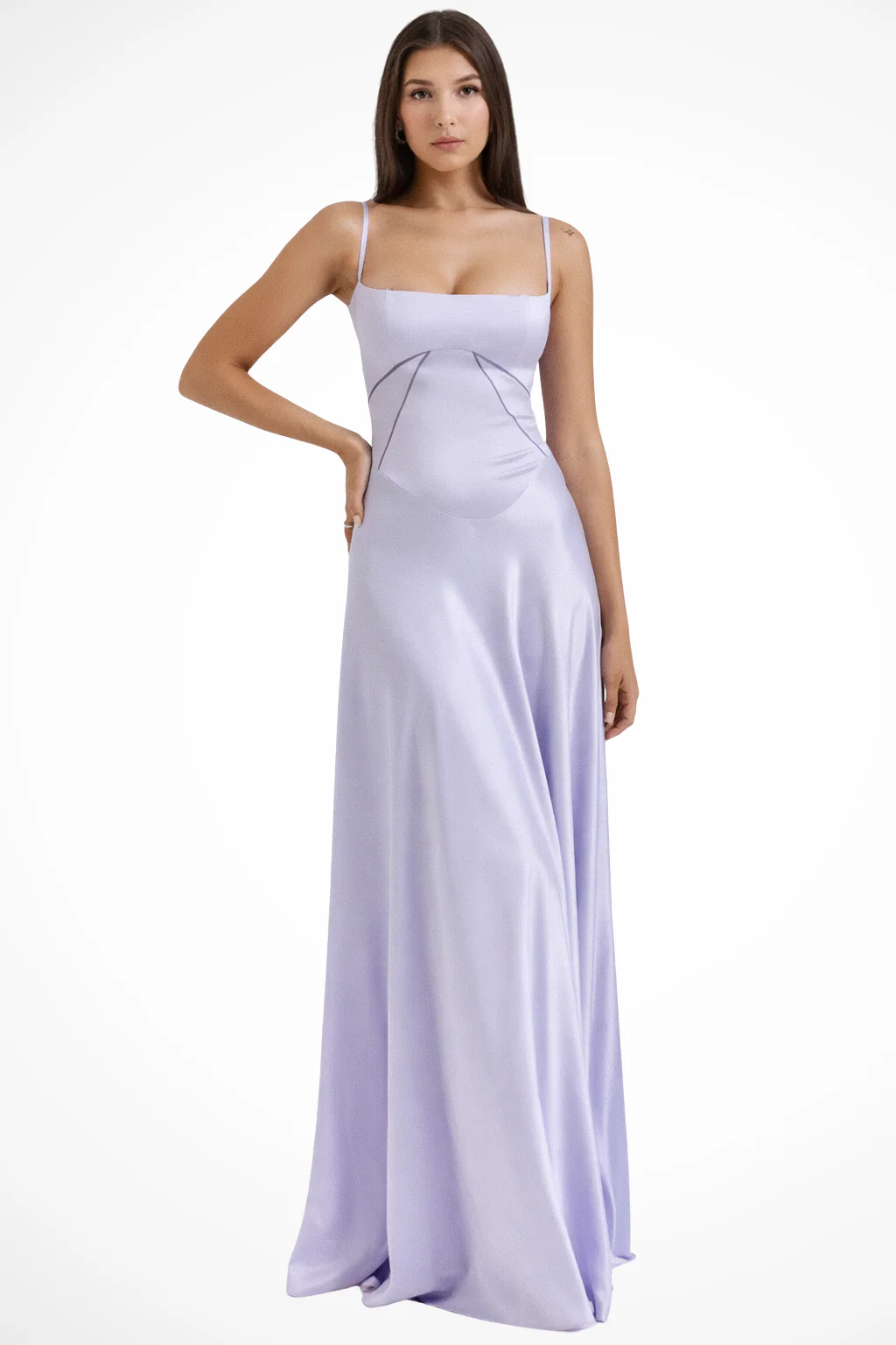 Lorenna | Women Satin Corset Wedding Guest Maxi Dress - Image 9