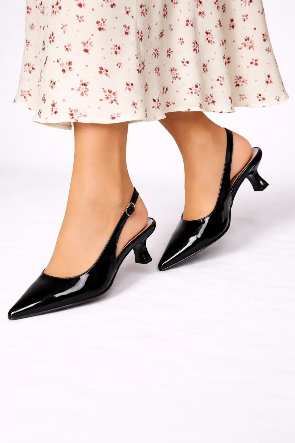 Lucinda | Women Pointed Toe Slingback Kitten Heels - Image 5