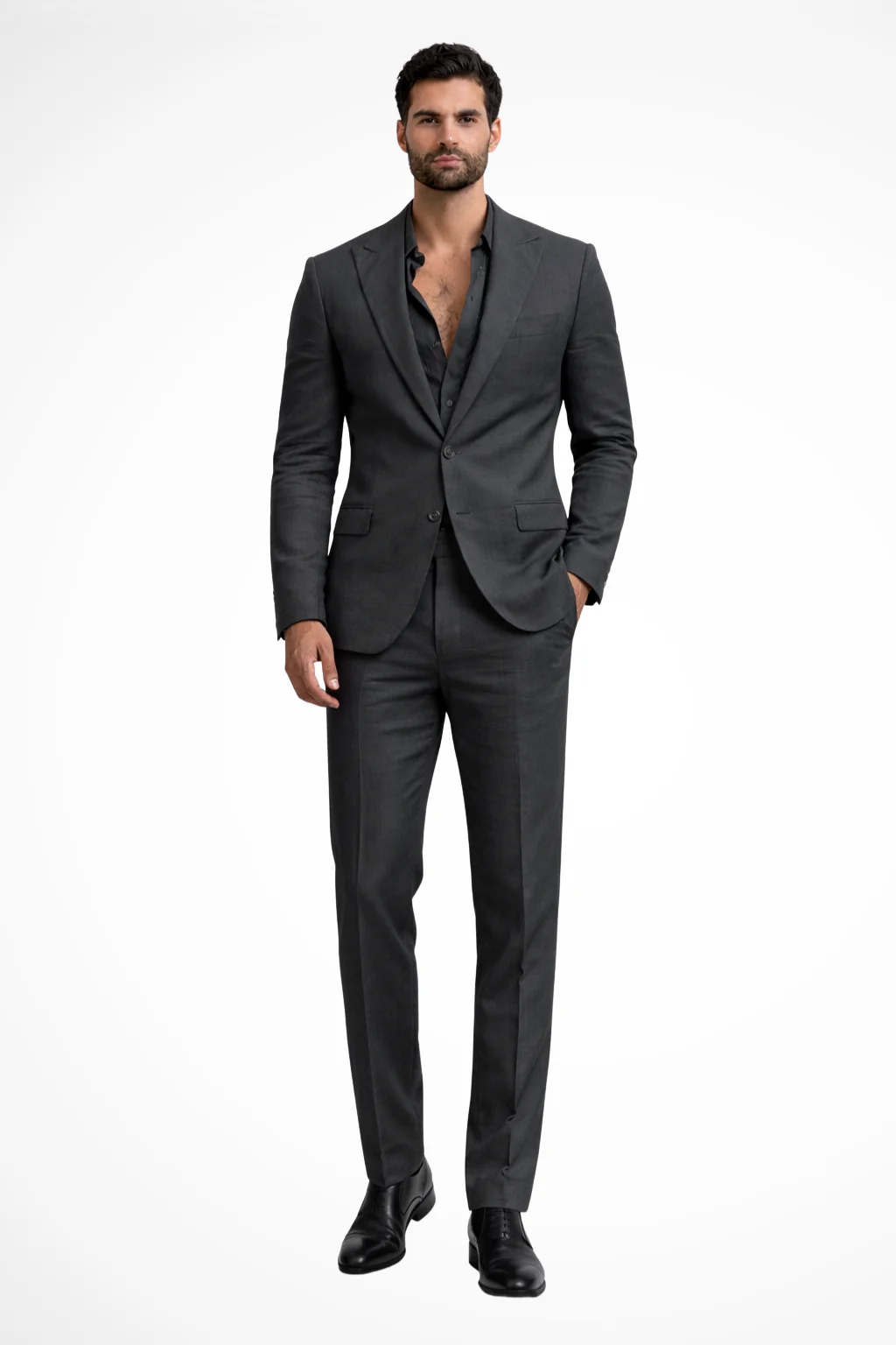 Monty | Men Relaxed Fit Linen Summer Wedding Guest Suit - Image 3