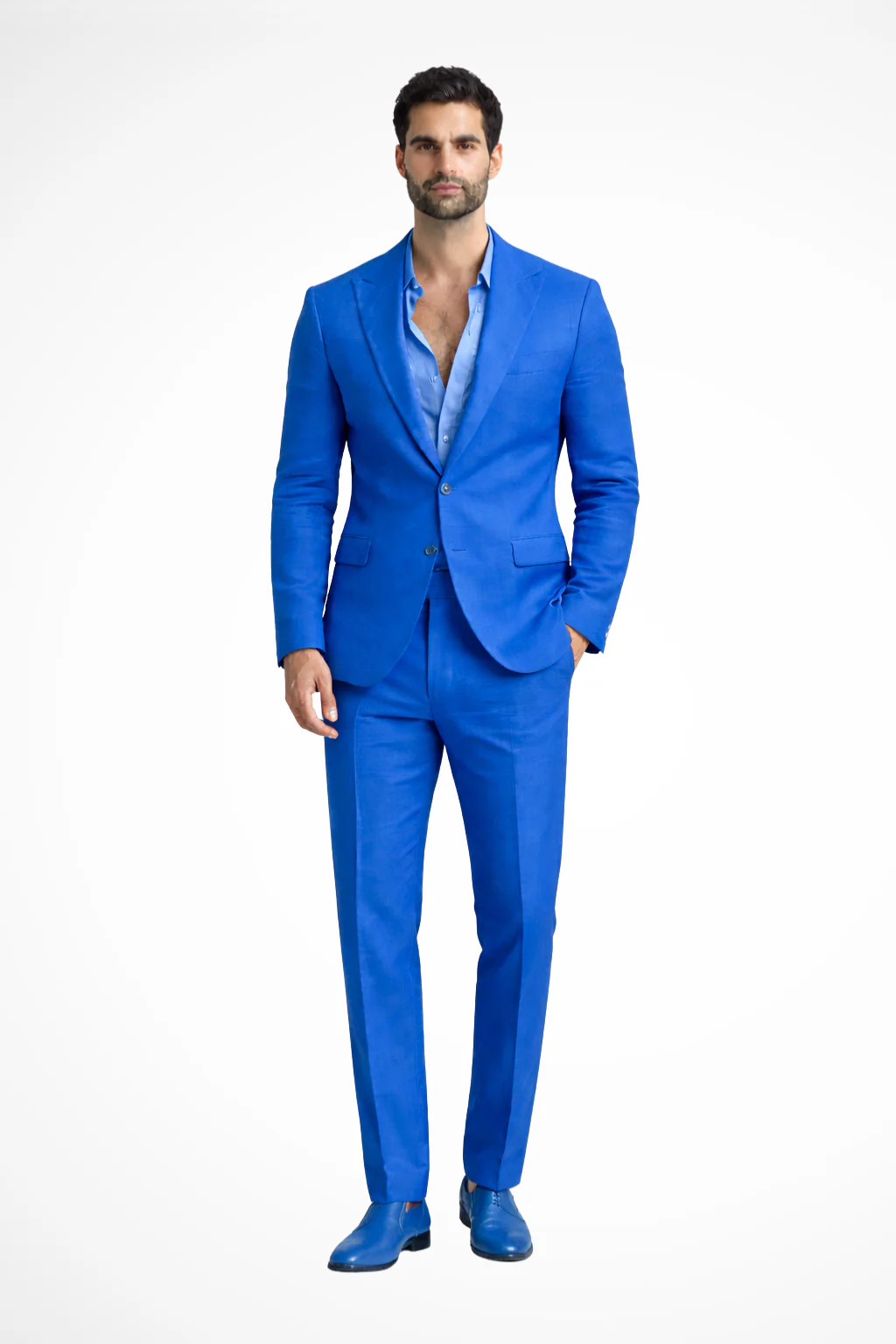 Monty | Men Relaxed Fit Linen Summer Wedding Guest Suit - Image 5