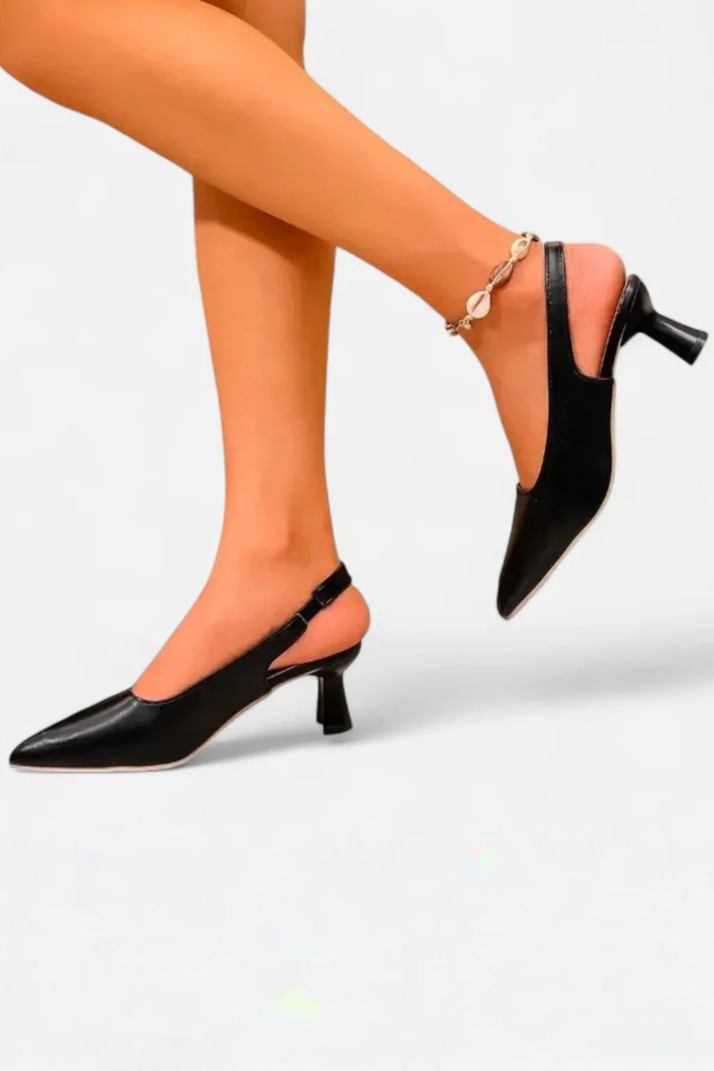 Octavia | Women Pointed Toe Slingback Kitten Heels - Image 3