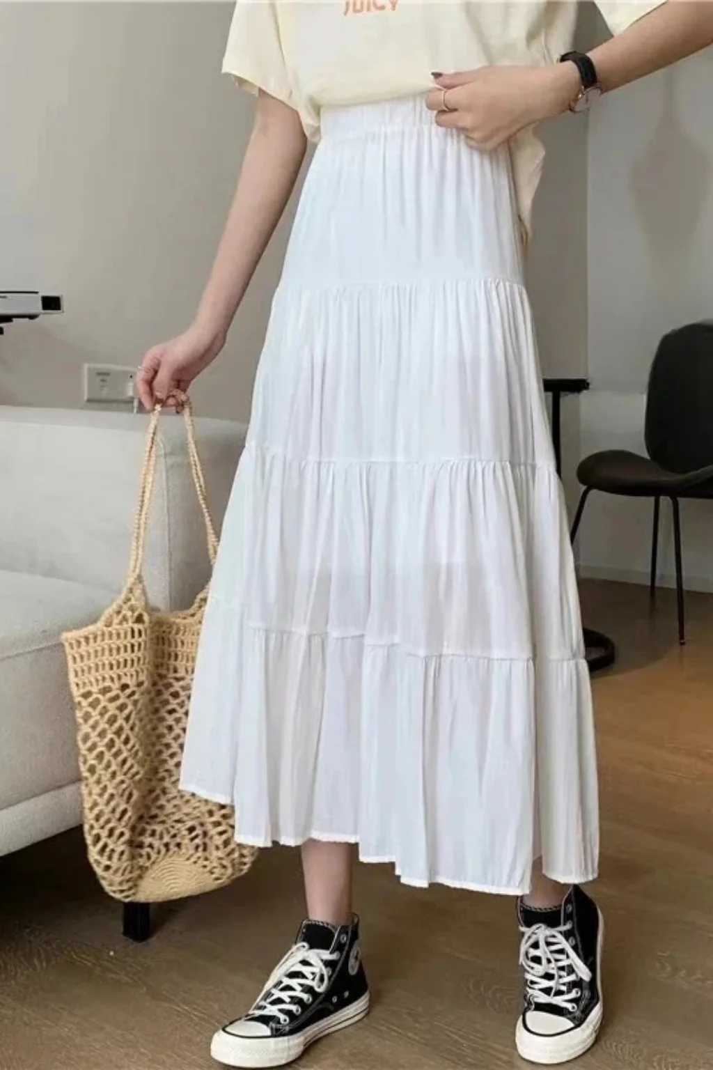 Penelope | Women High Waist Tiered Flowy Maxi Skirt - Image 3