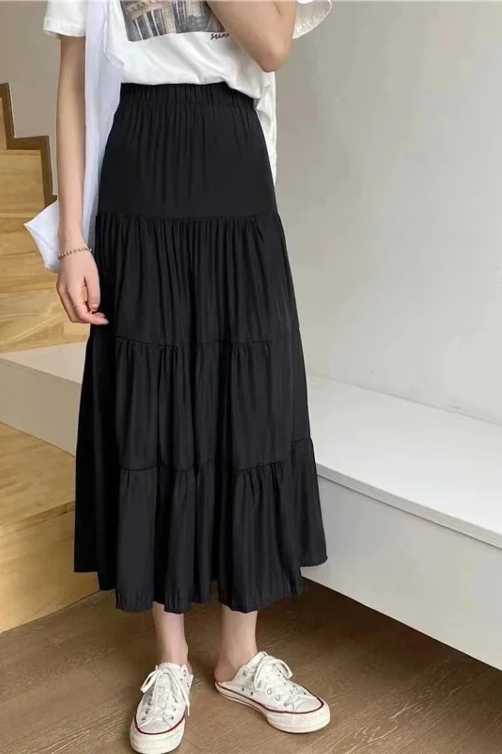 Penelope | Women High Waist Tiered Flowy Maxi Skirt - Image 6