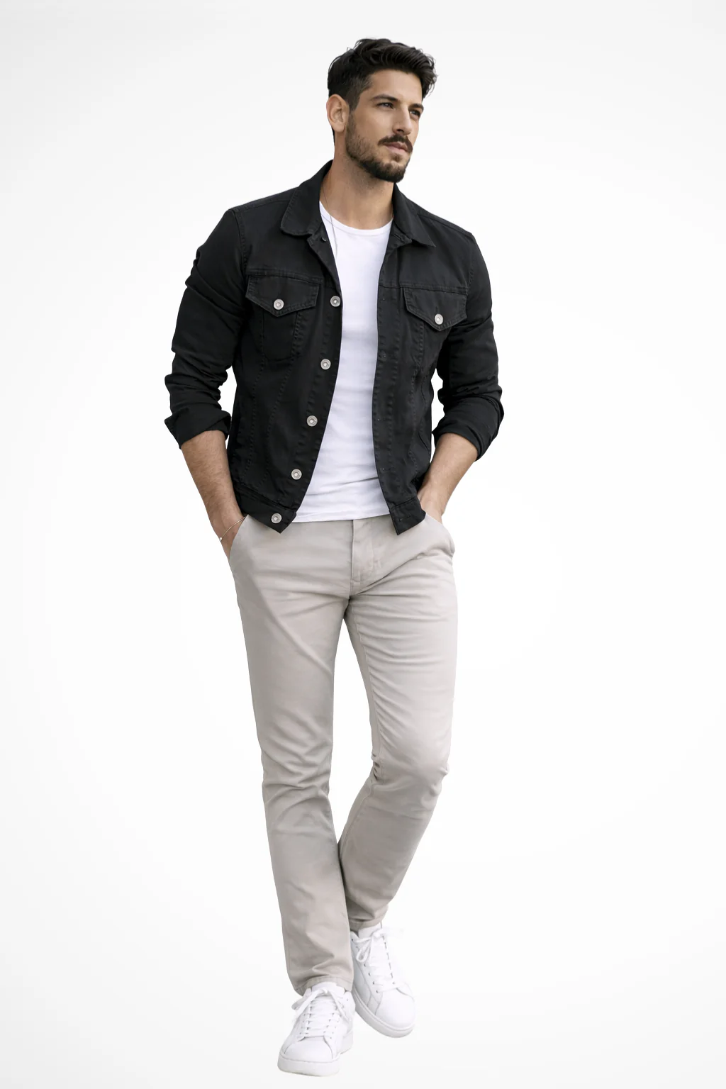 Reece | Men Slim Fit Button Up Denim Jacket - Image 3