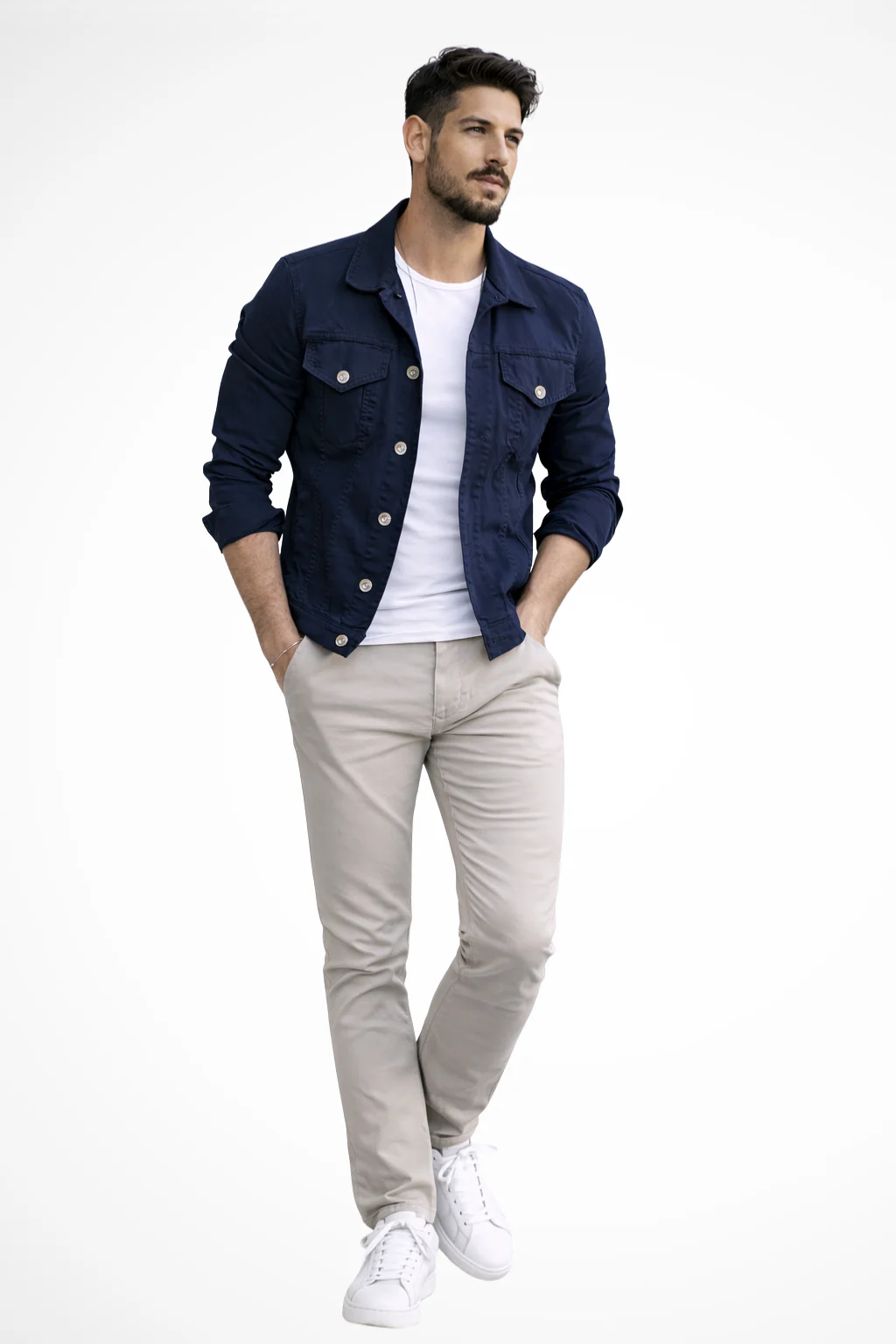 Reece | Men Slim Fit Button Up Denim Jacket - Image 5