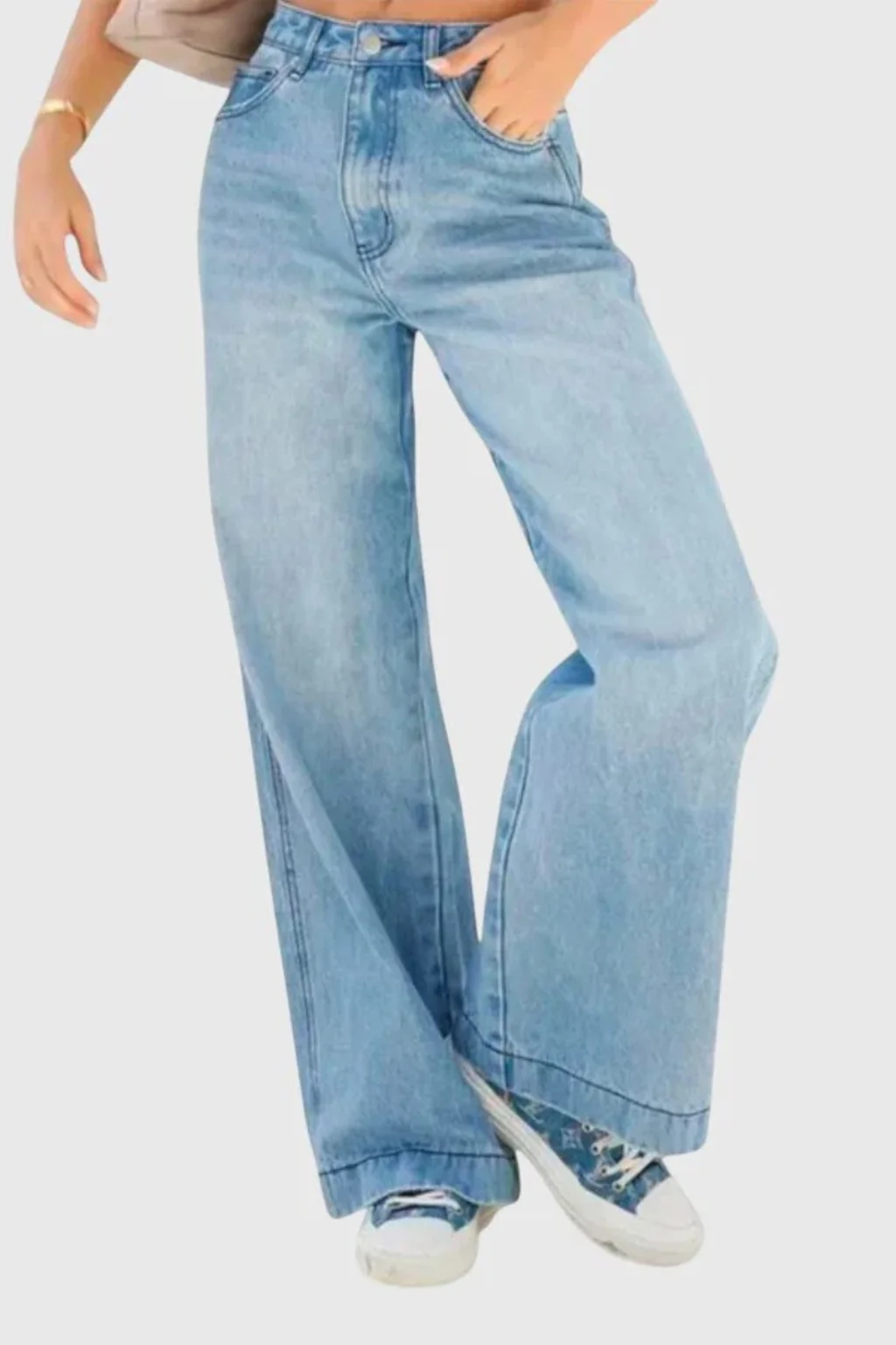 Remi | Women Oversized Baggy Wide Leg Denim Jeans - Image 3