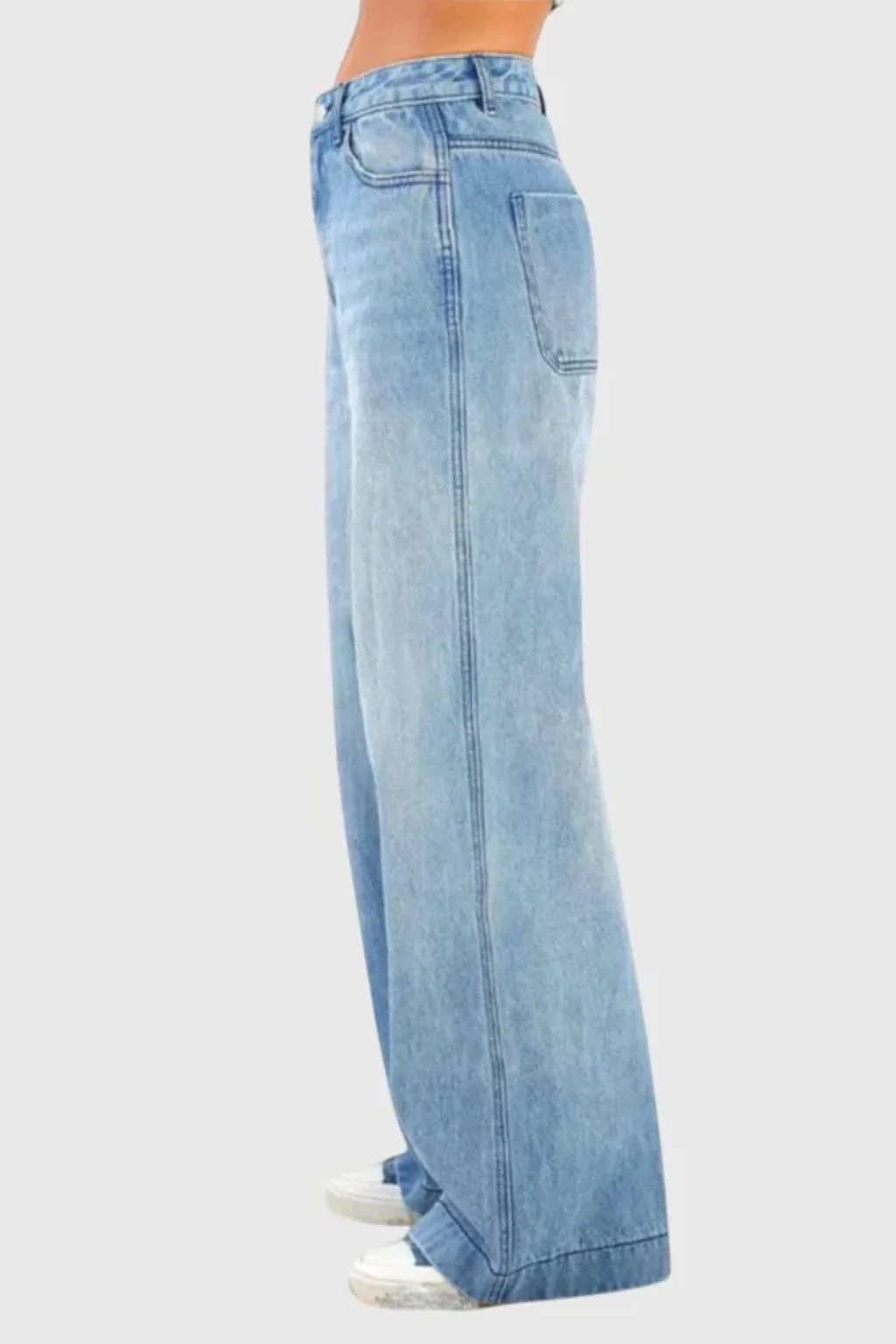 Remi | Women Oversized Baggy Wide Leg Denim Jeans - Image 4