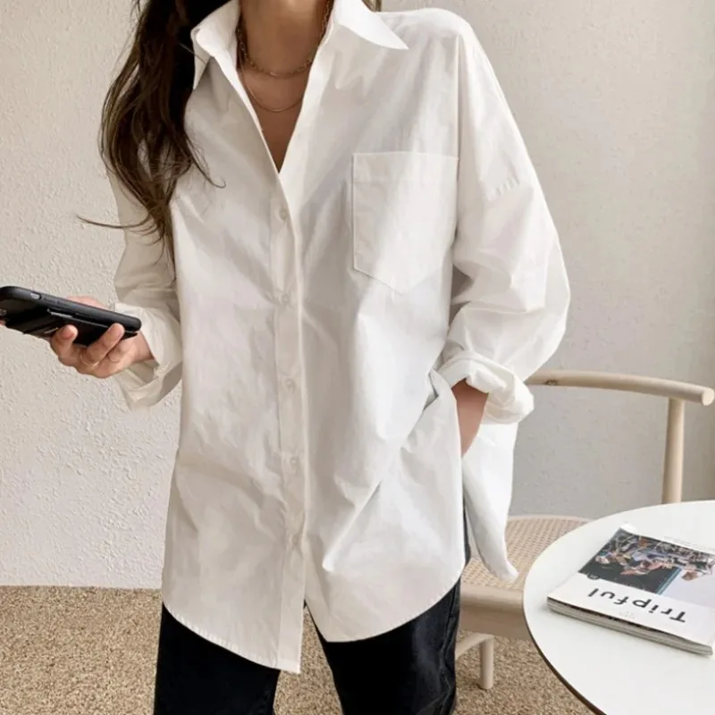 Selvyn | Women Oversized Button Down Long Sleeve Blouse - Image 6