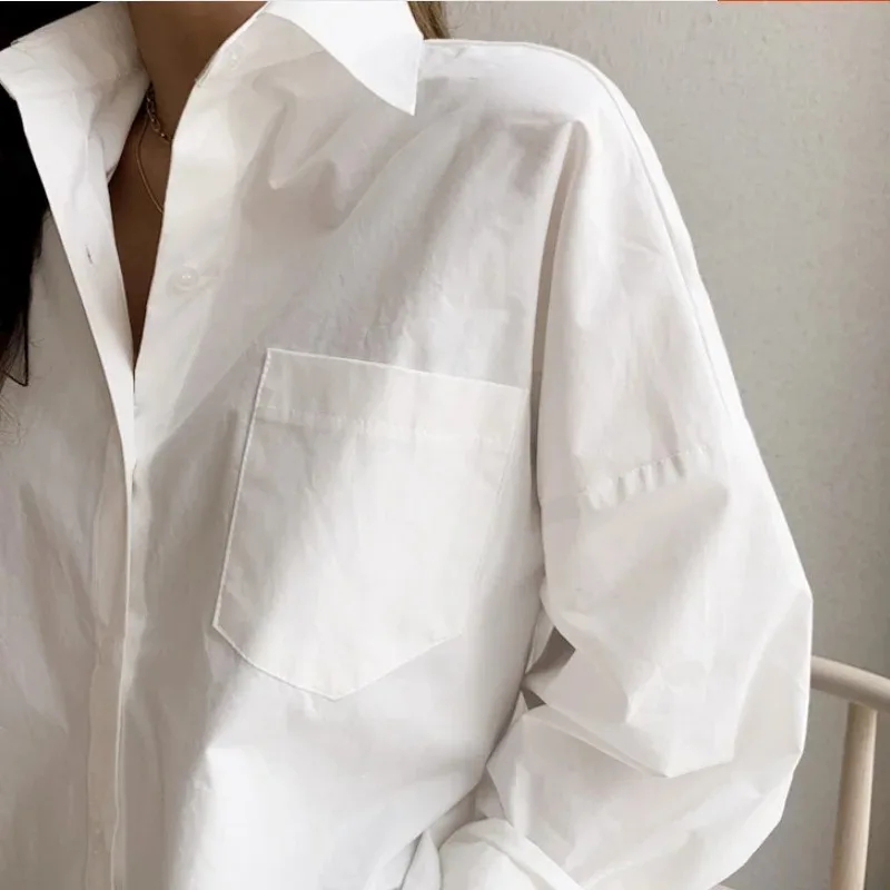 Selvyn | Women Oversized Button Down Long Sleeve Blouse - Image 8