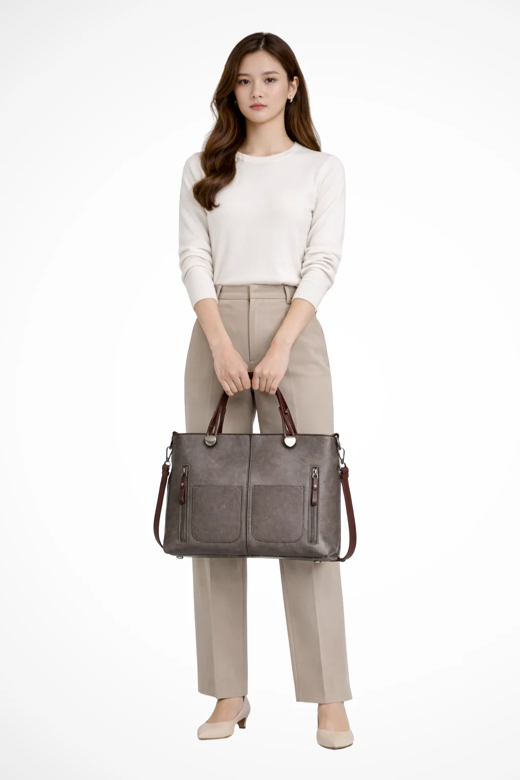 Seraphina | Women Multi Pocket Structured Tote Bag - Image 12