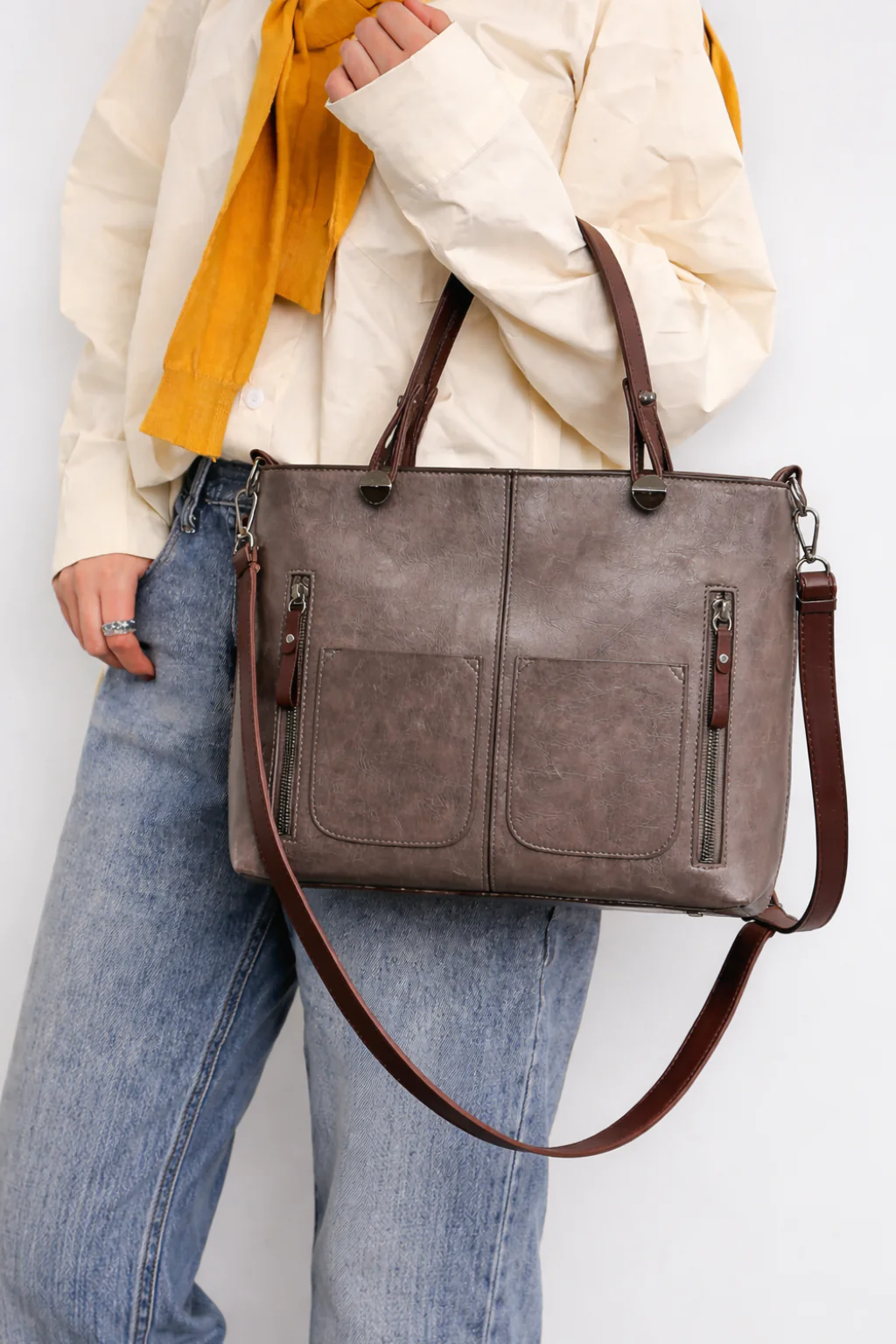 Seraphina | Women Multi Pocket Structured Tote Bag - Image 13