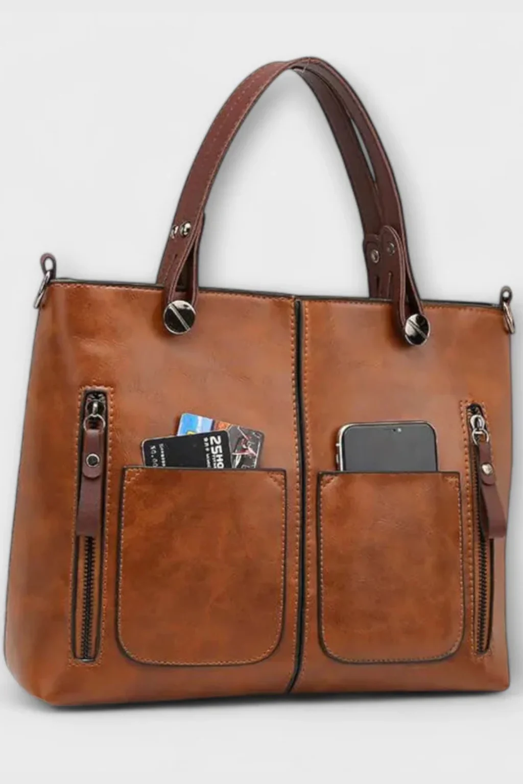 Seraphina | Women Multi Pocket Structured Tote Bag - Image 4