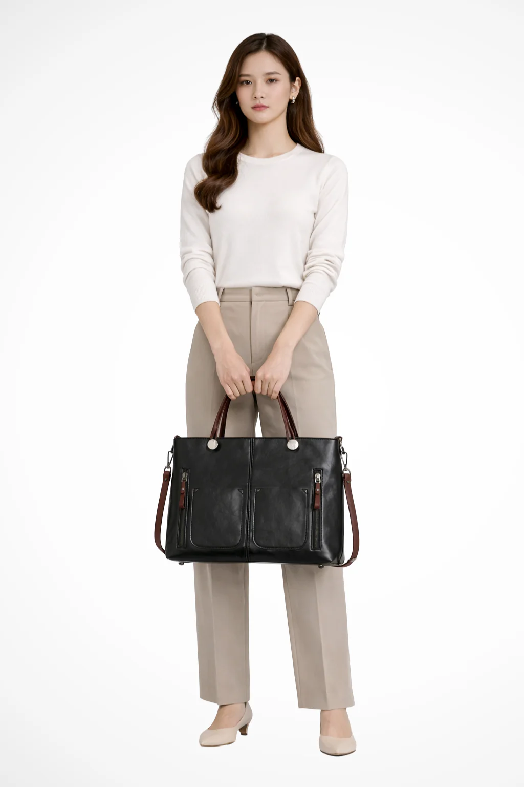 Seraphina | Women Multi Pocket Structured Tote Bag - Image 8