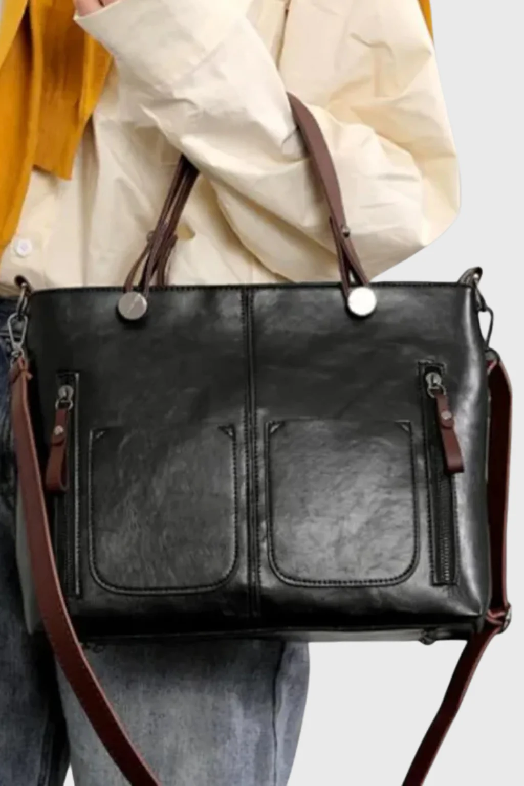 Seraphina | Women Multi Pocket Structured Tote Bag - Image 9