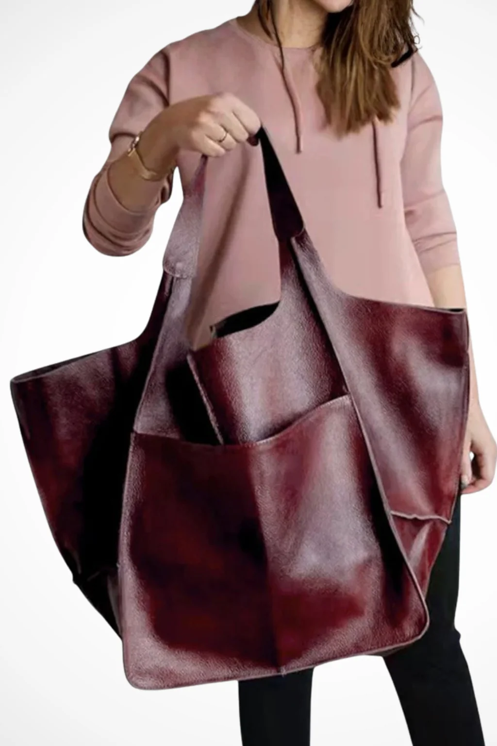 Solvane | Women Casual Slouchy Tote Bag - Image 4