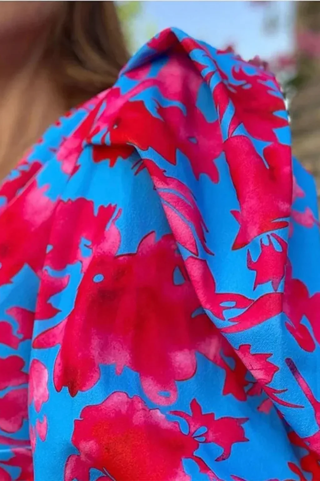 Sophia | Women Printed Puff Sleeve Occasion Summer Midi Dress - Image 5