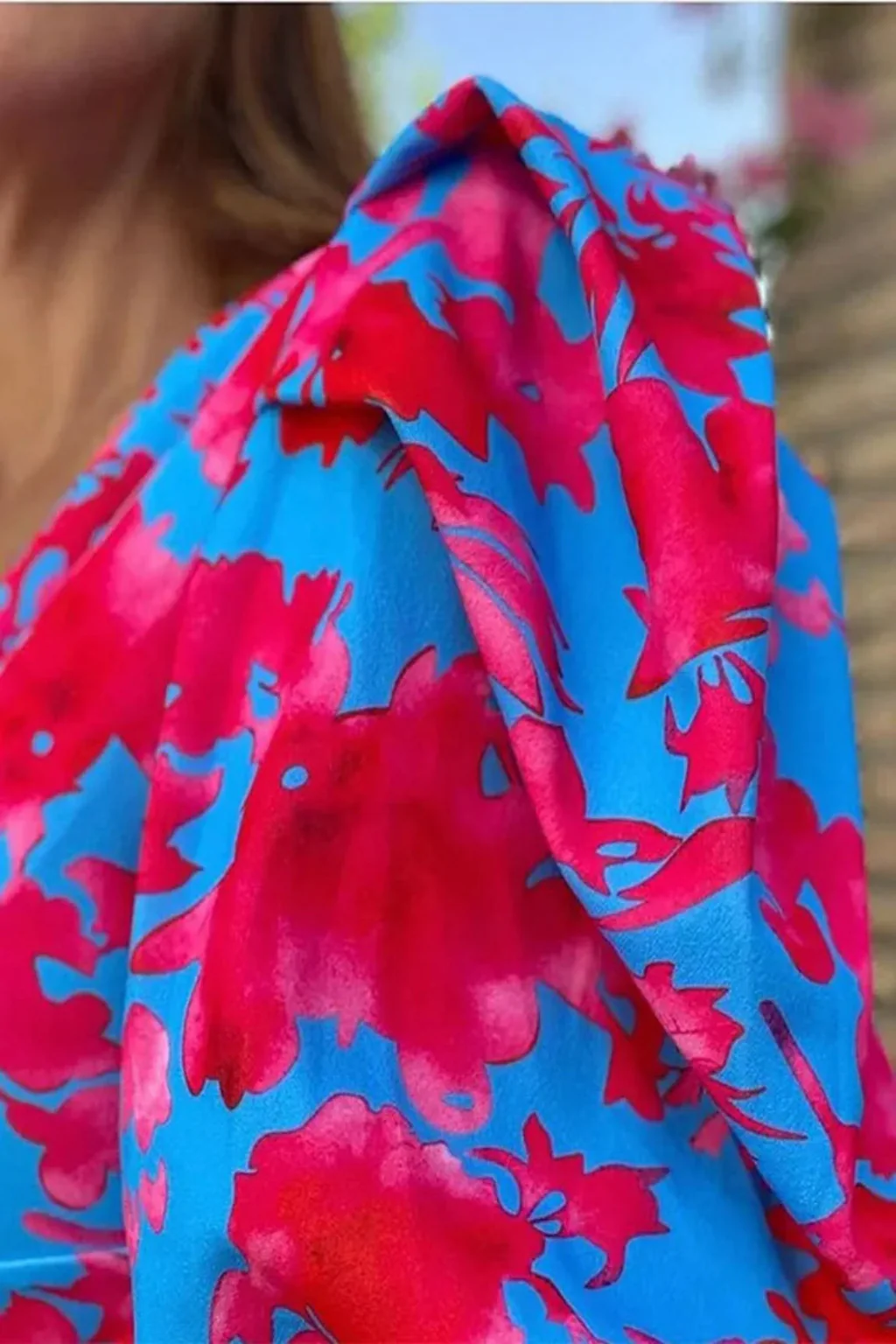 Sophia | Women Printed Puff Sleeve Occasion Summer Midi Dress -Test - Image 4